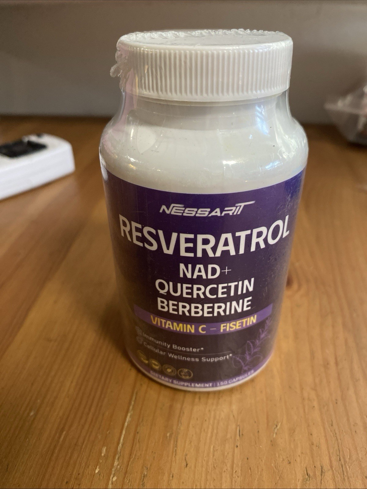 NAD+ Resveratrol Berberine Quercetin Fisetin Anti-Aging Supplement, 150 Capsules