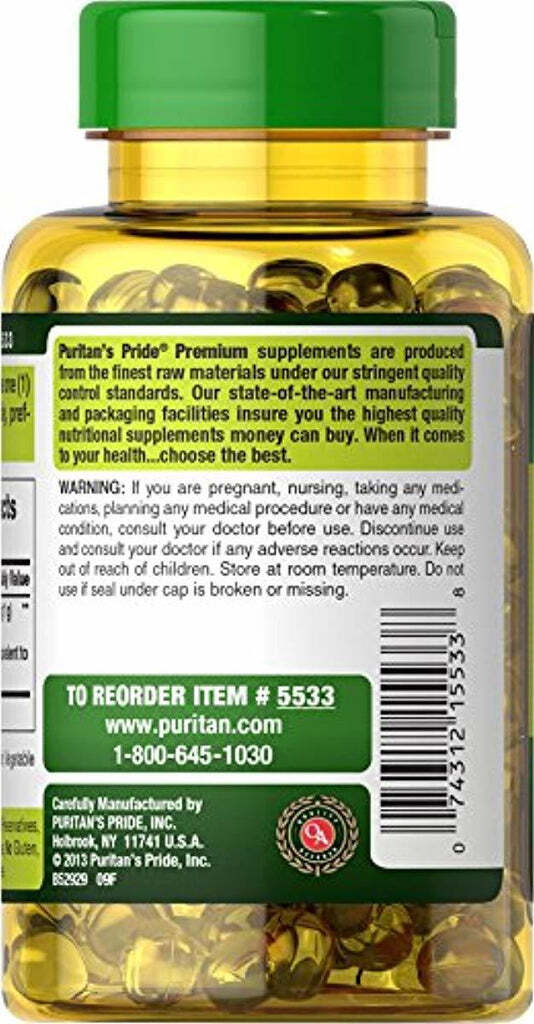 Puritans Pride Odorless Garlic 1000 mg Rapid Release Softgels, 250 Count