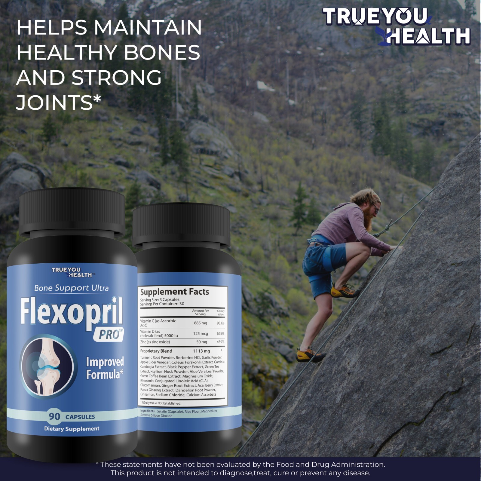Bone Support Ultra Flexopril Pro – Improved Formula – Bone Health Supplement