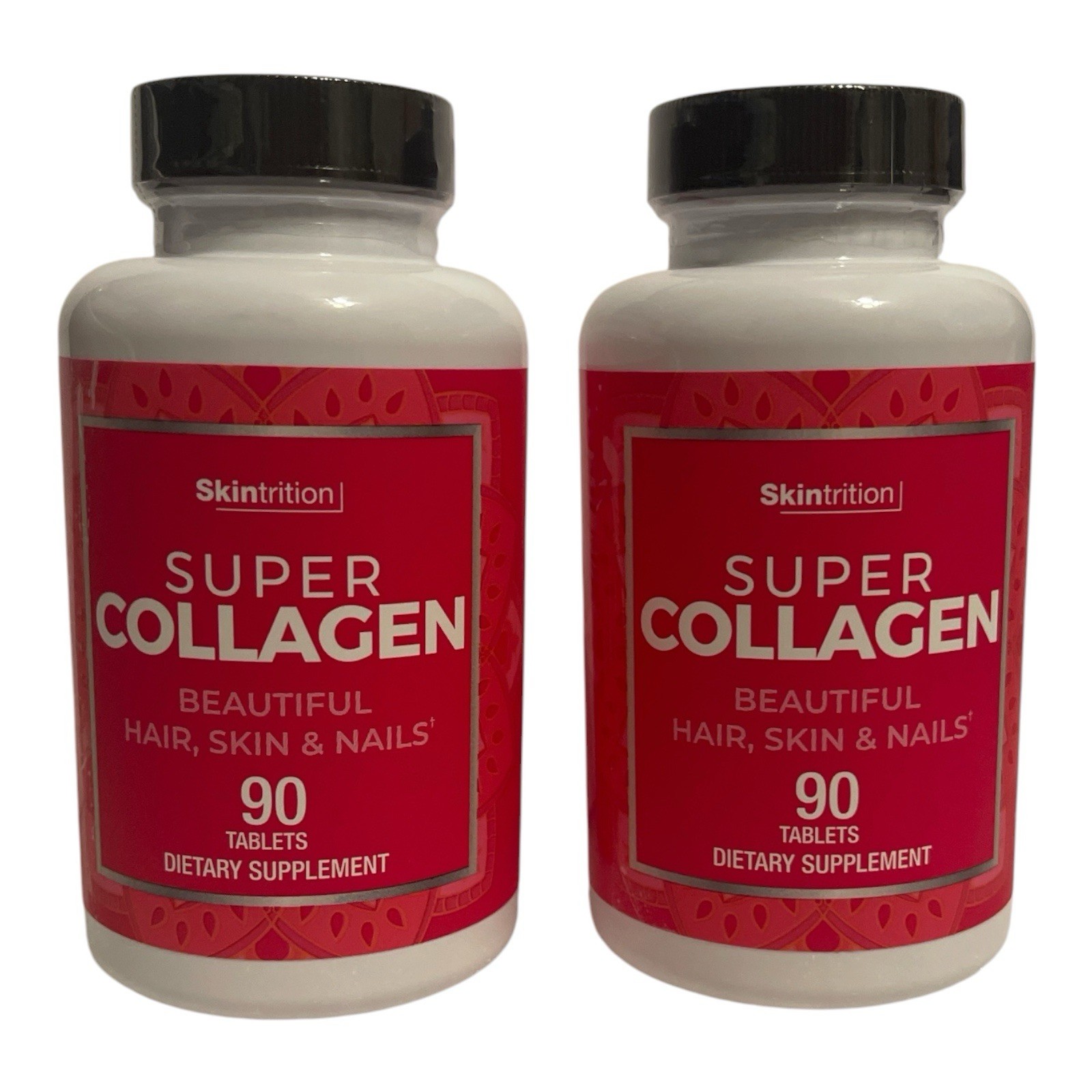 Skintrition Super Collagen Hair Skin & Nails Tablets 90 Ct 2 Pack Exp 03/2029