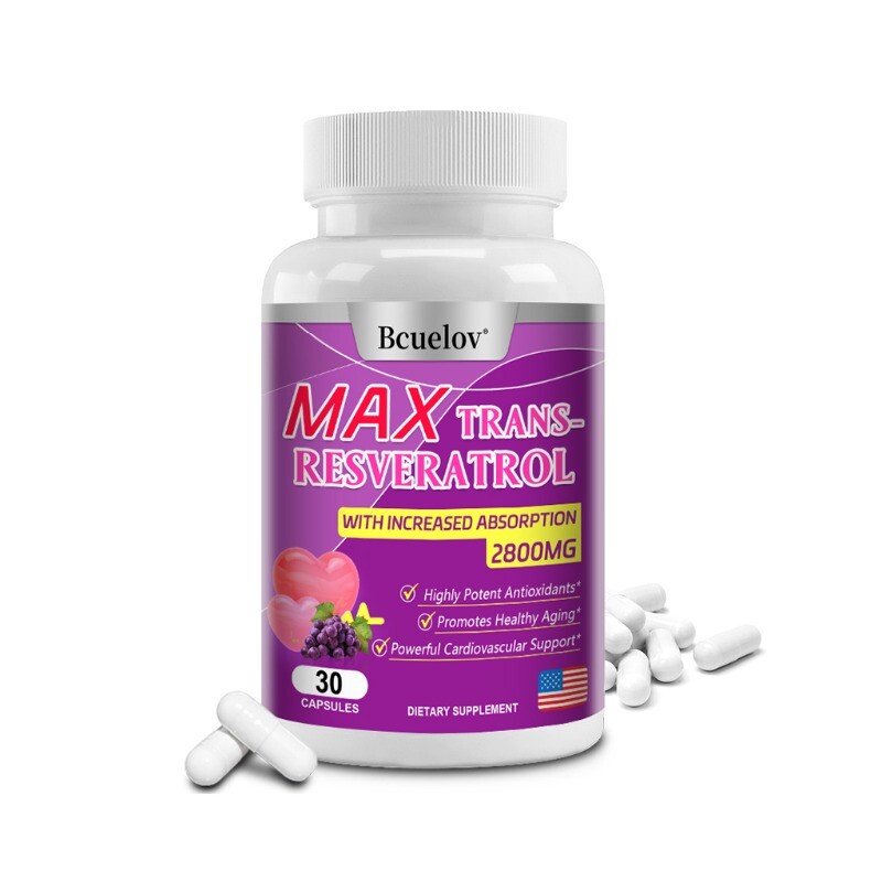 Resveratrol with 1200mg per capsule I Trans-Resveratrol 30 to 120 capsules
