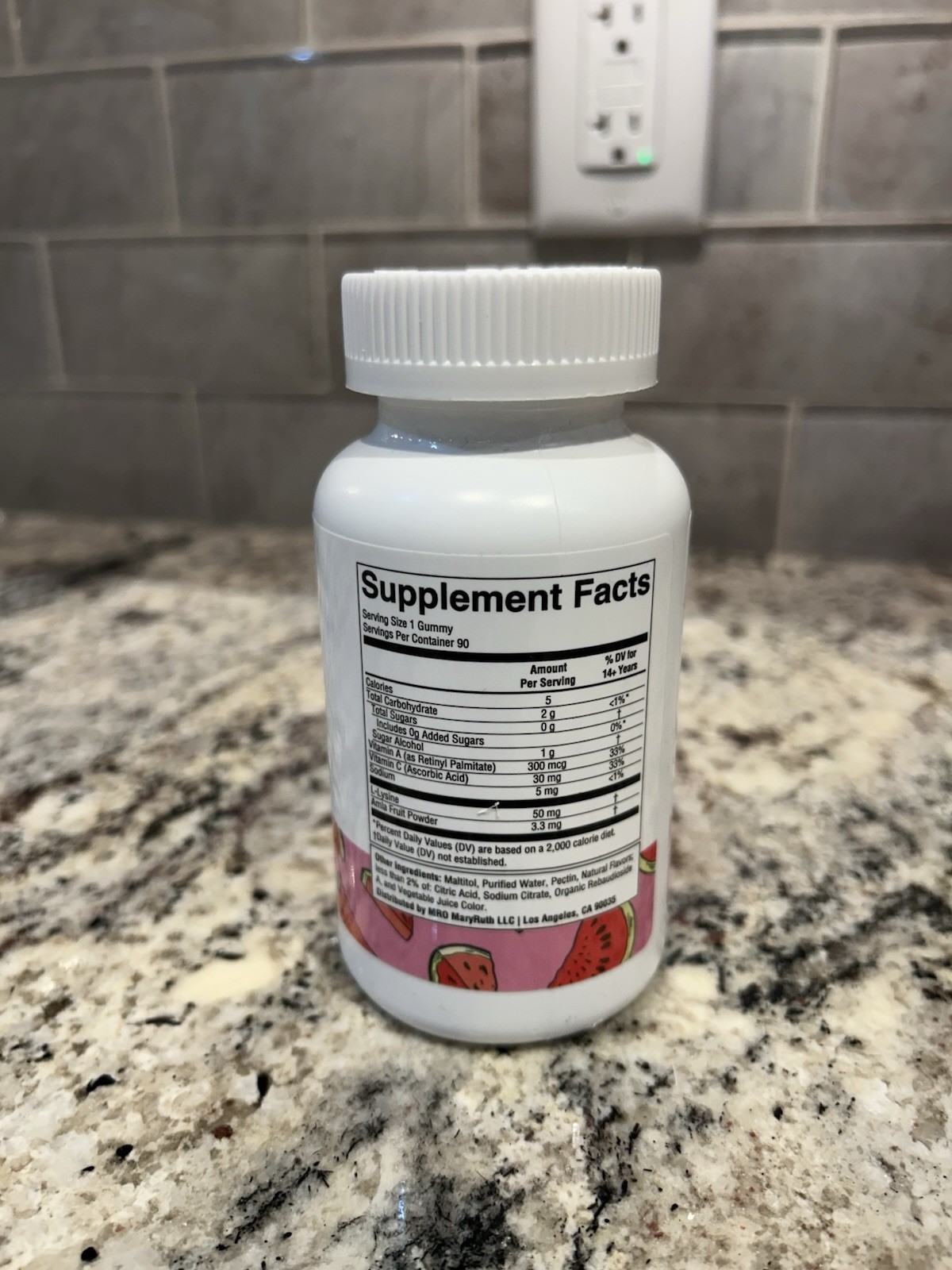 MaryRuth’s Collagen Boosting Vegan Formula Watermelon Gummies 90 Ct