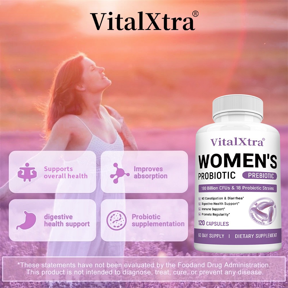 Probiotics For Women,W/ Prebiotics,Urinary Tract Health Bladder Support 120 Caps
