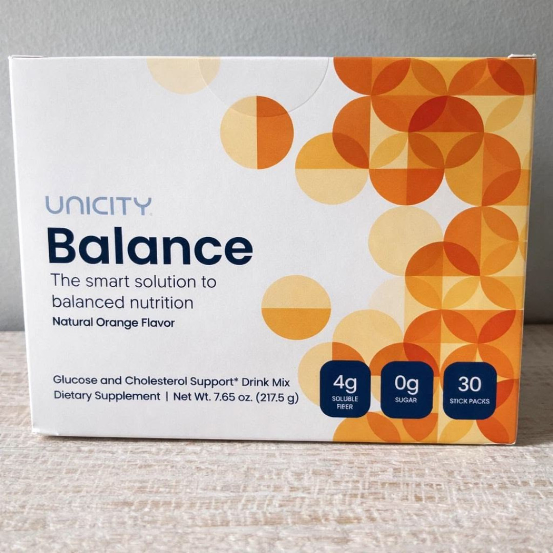 Unicity Balance Natural Orange Flavor Drink Mix 30 Stick Packs 217.5g New Sealed