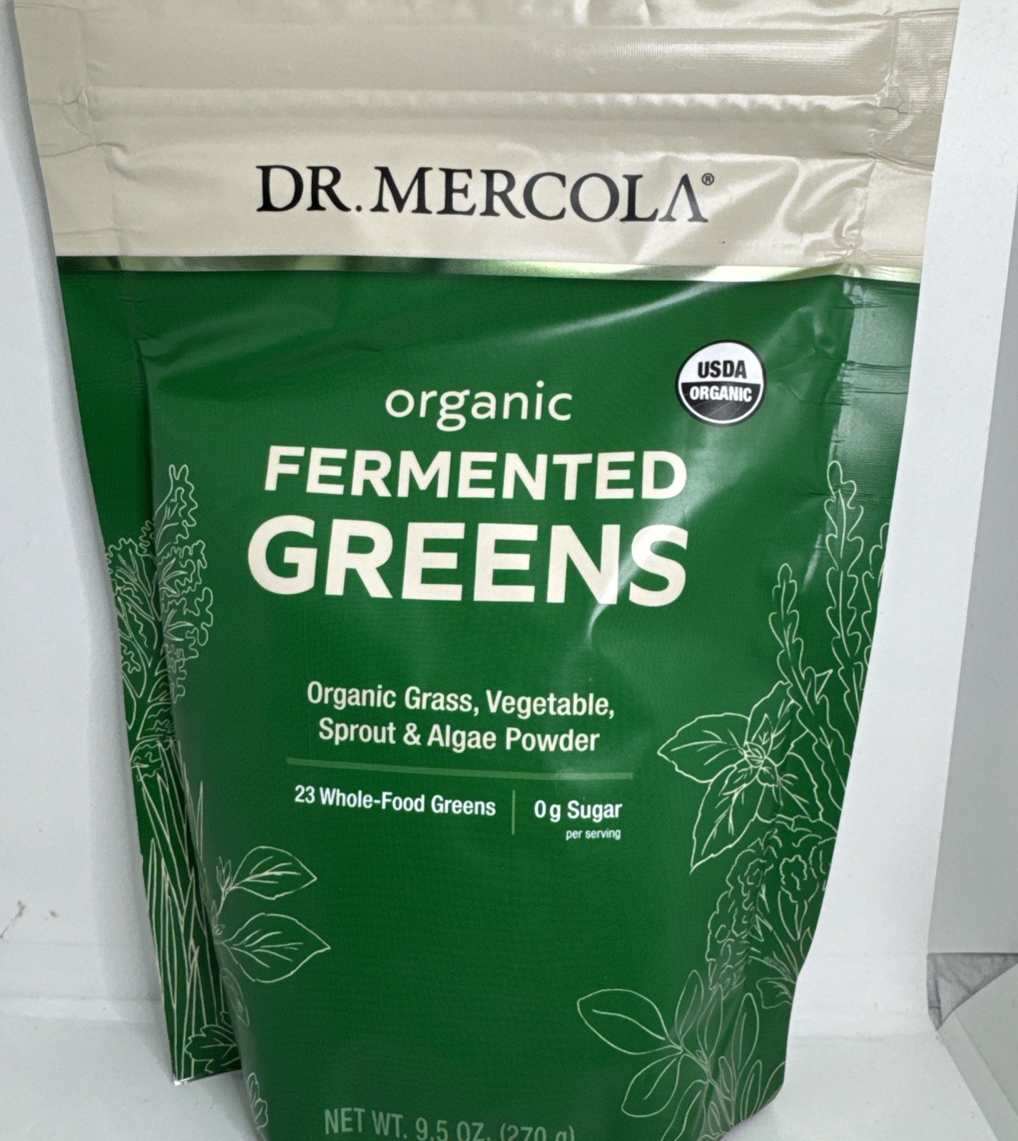 2X Dr. Mercola Organic Fermented Greens Powder 270g Exp 02/2027-New-US Seller