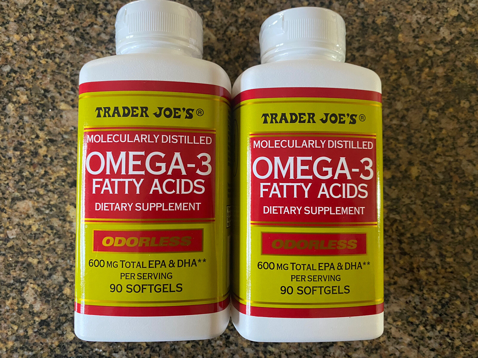 New Trader Joe’s Omega-3 Fatty Acids Dietary Supplement 90 Gels x2 Bottles