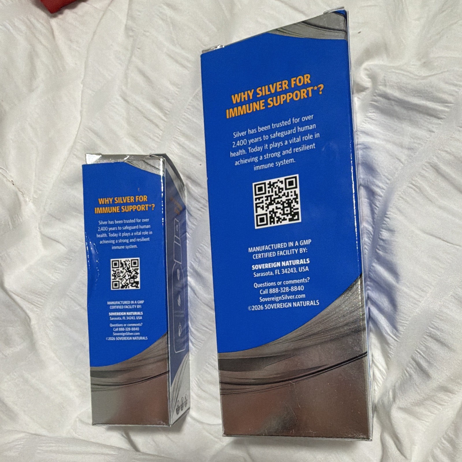 Sovereign Silver Immune Support 10 PPM Liquid Drops 8 fl oz + Spray 2 fl oz