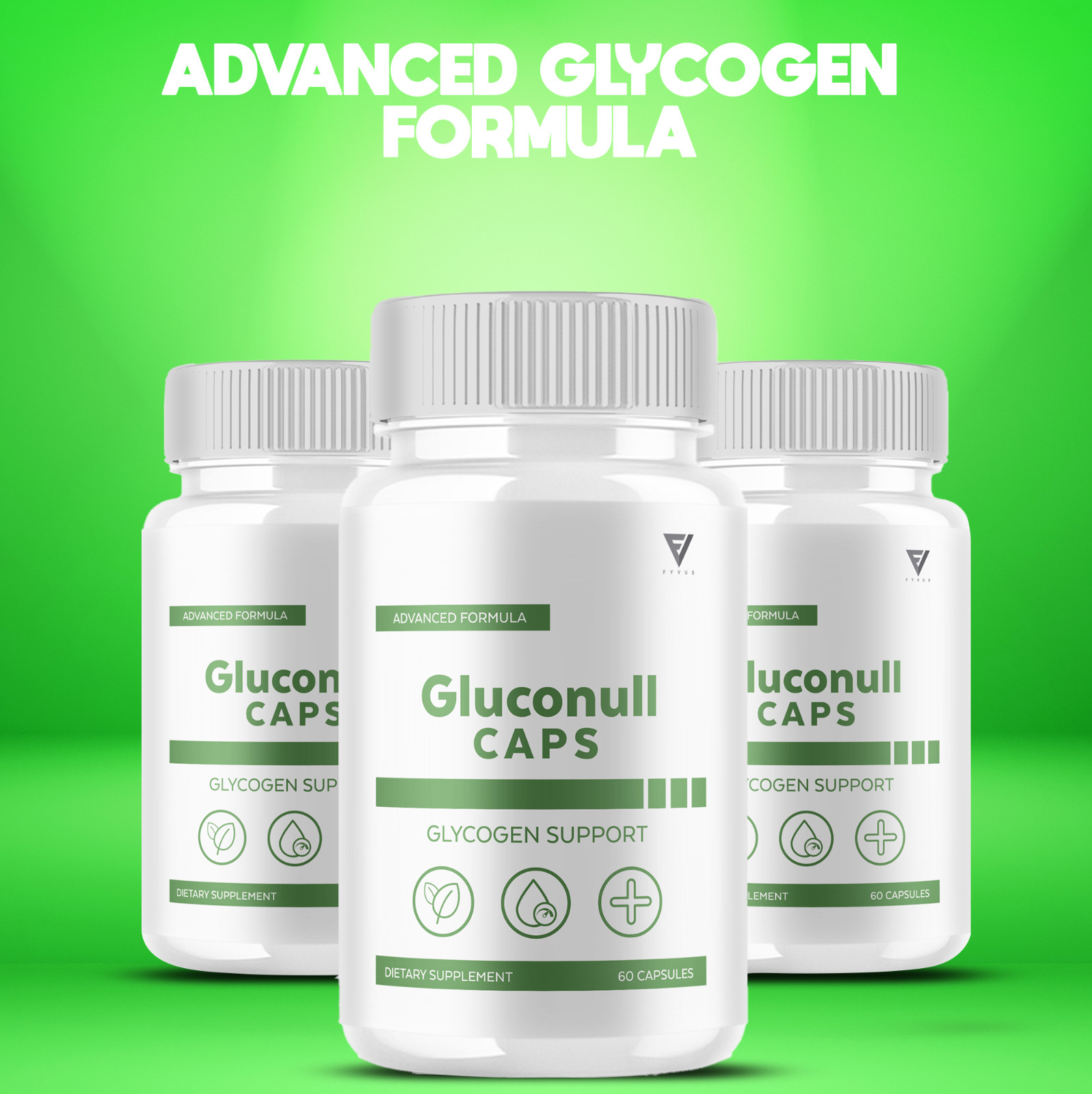 (5 Pack) Gluconull Caps Gluco Null Capsules for Glycogen Support (300 Capsules)