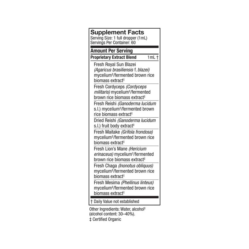 Fungi Perfecti Host Defense Stamets 7 Extract 2 Oz Organic Immune Support