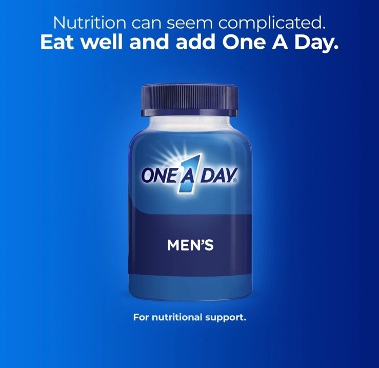 One A Day Men’s Multivitamin Heart Health Energy Supplement 100 Tablets