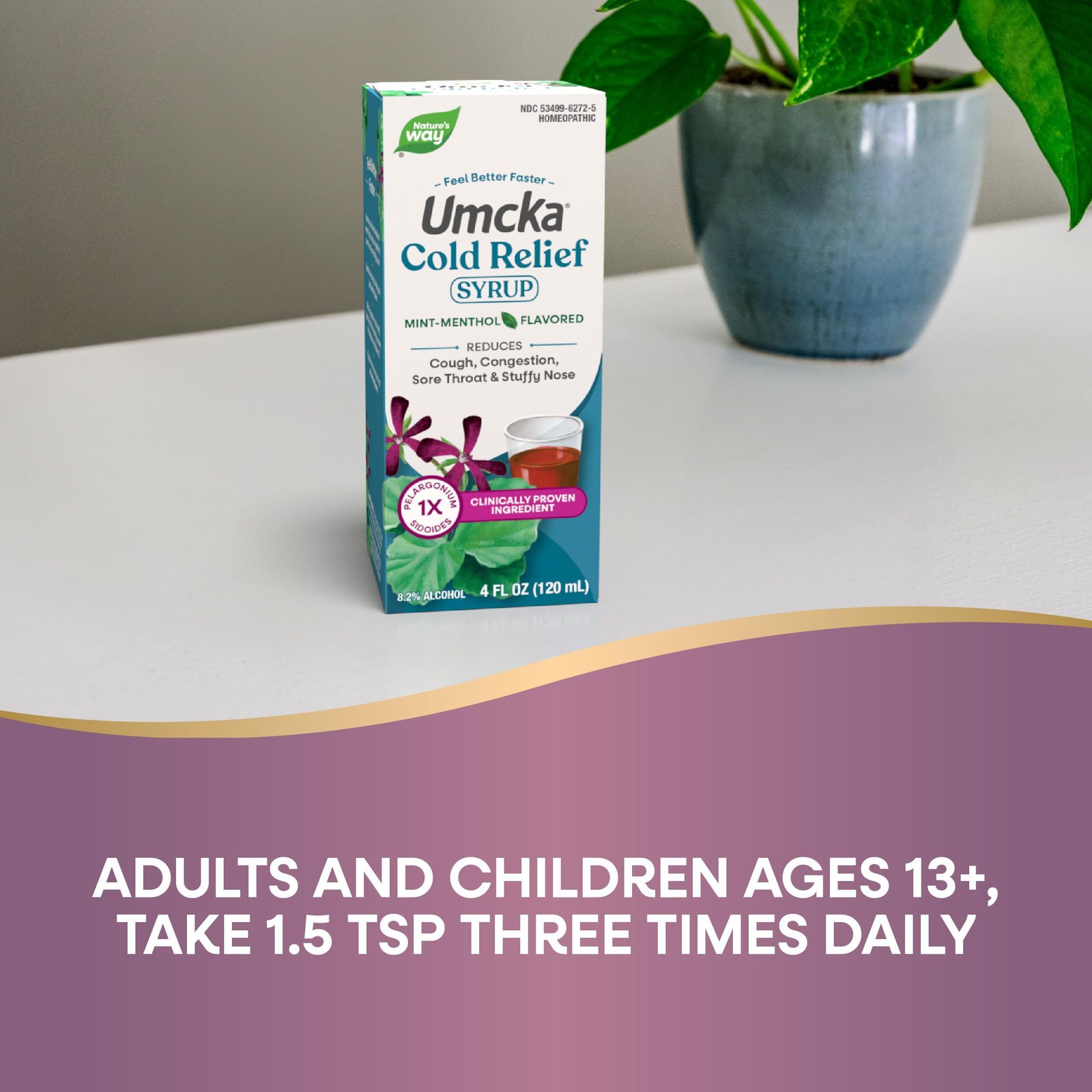 8/27 Nature’s Way Umcka Cold Relief Syrup, Umcka, Homeopathic, Shortens Duration