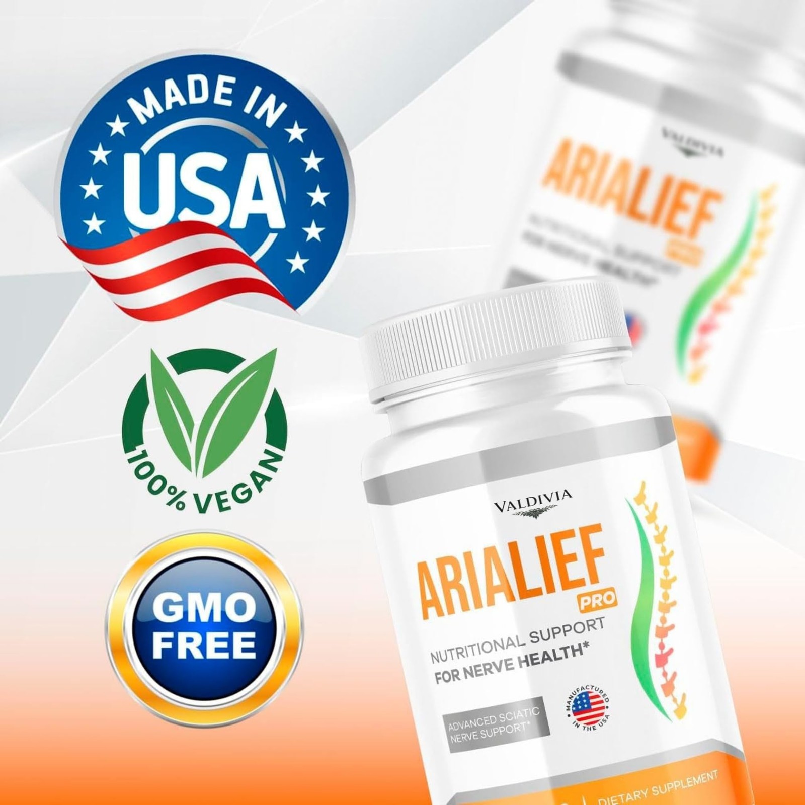 Valdivia Arialief Nerve Support Supplement Made in USA Nerve Health