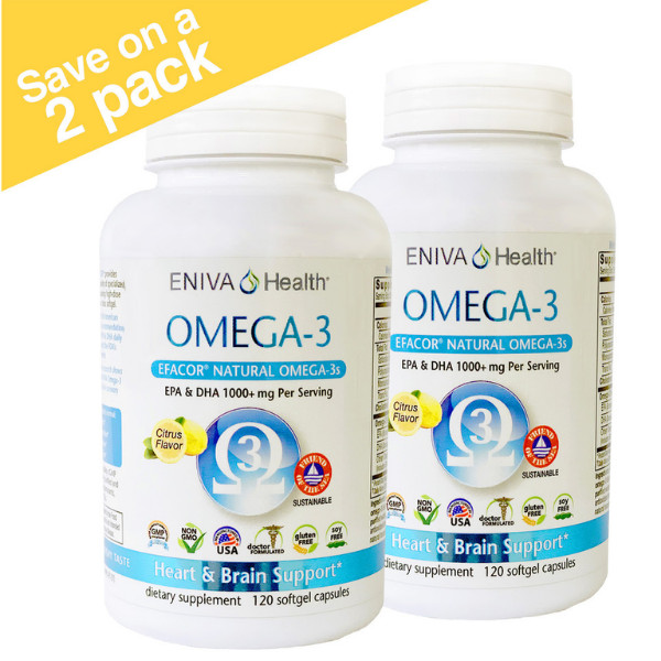 Eniva Premium UltraPure Fish Oil Omega-3 240 Softgels (2x 120 ct. Bottles)