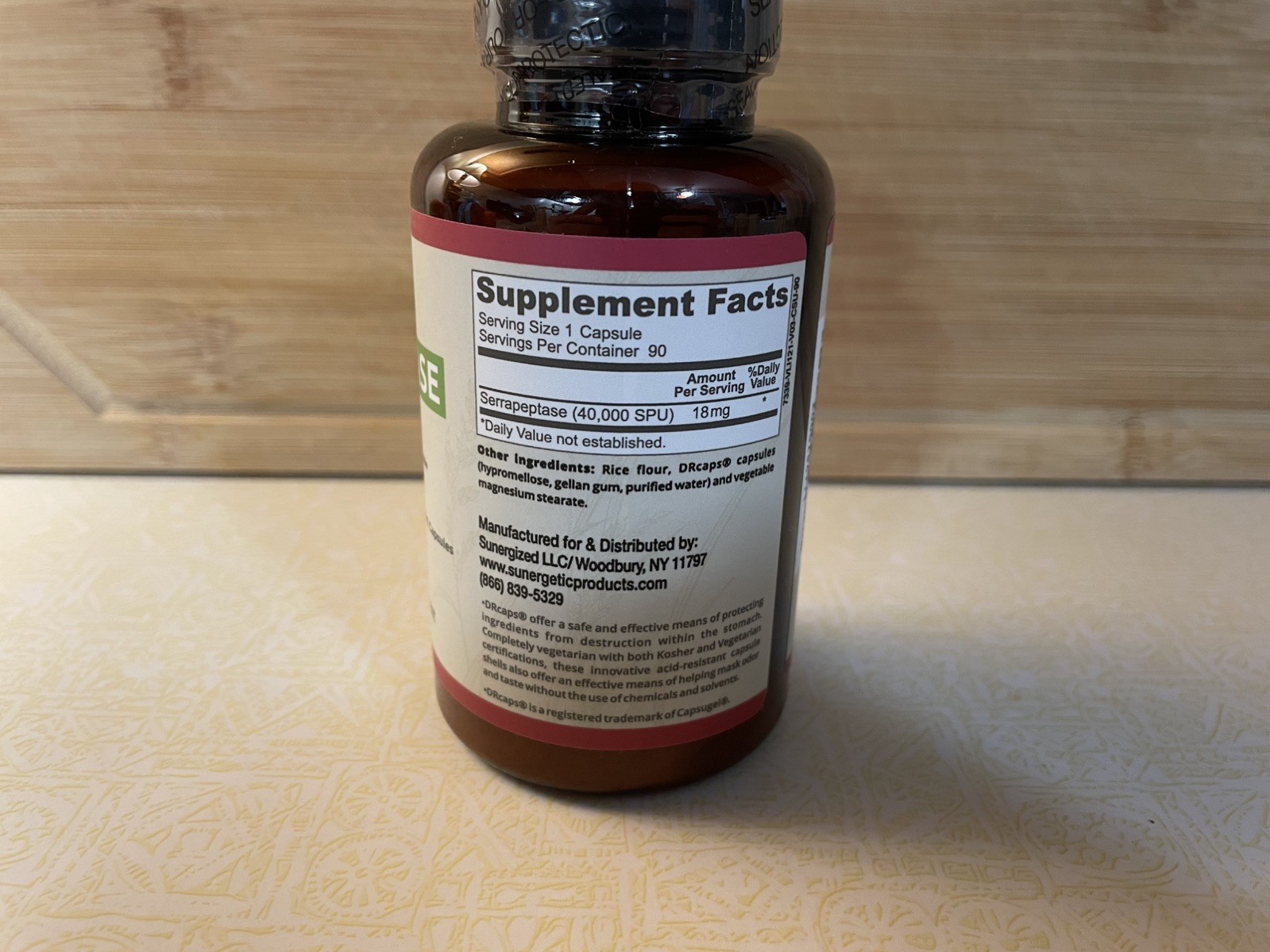 Serrapeptase Enzyme Supplement -40,000 SU Per Capsule BB 01/2026