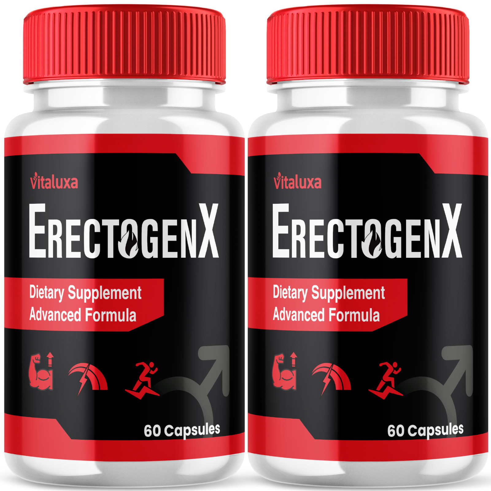 (2 Pack) ErectogenX for Men, Erectogen X Male Performance Support (120 Capsules)
