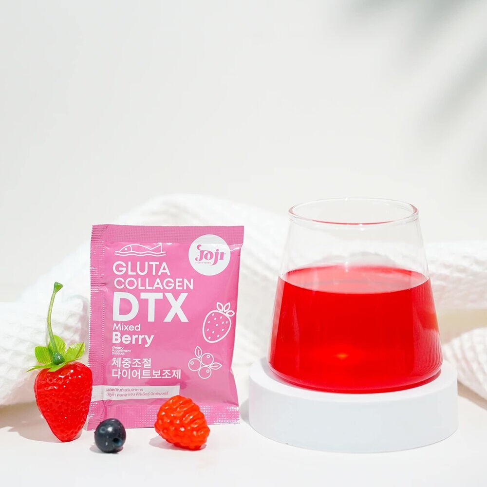 12 x Joji Gluta Collagen DTX Mixed Berry 200,000 mg Weight Management 10 sachets