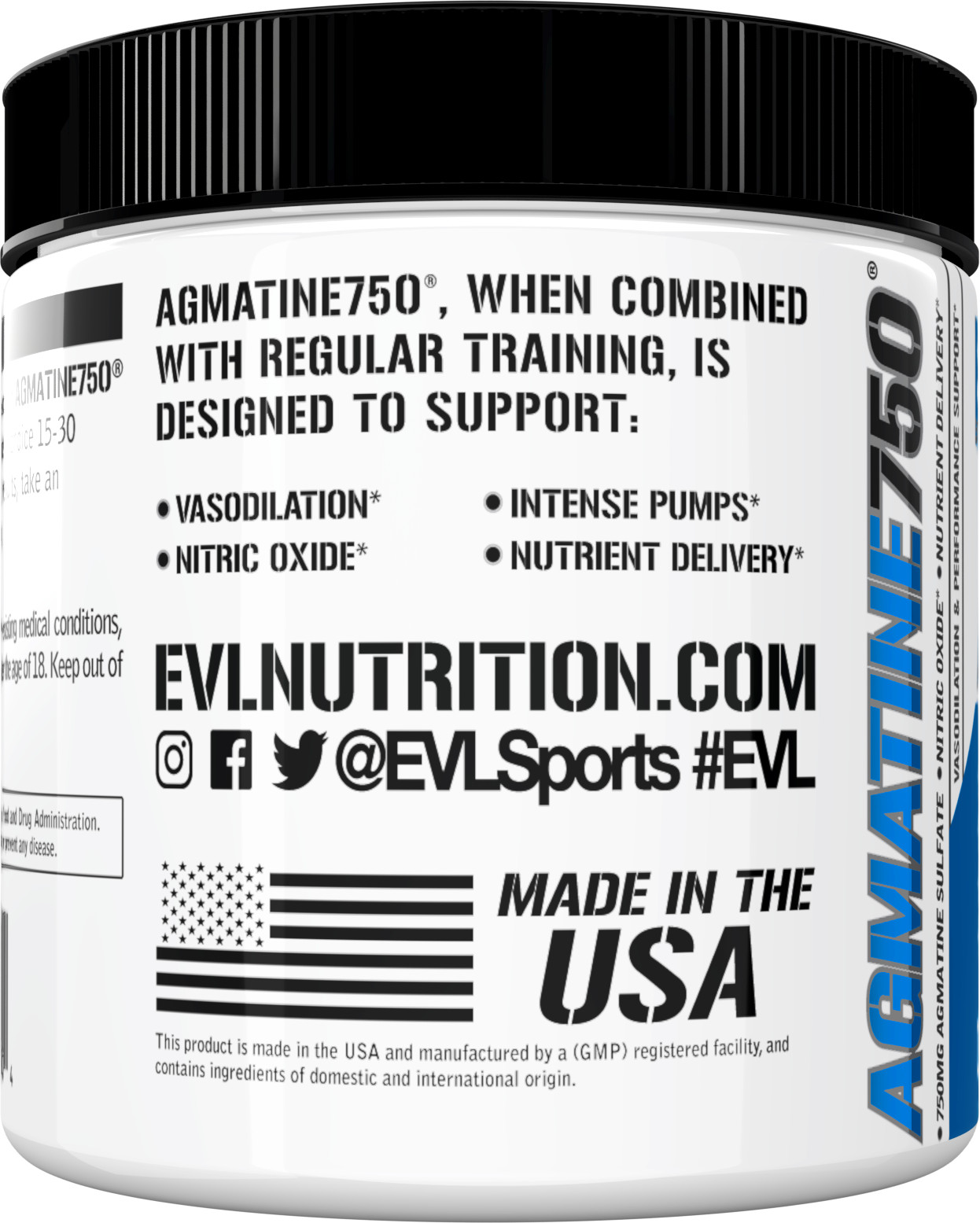 Evlution Nutrition Agmatine 750 – Vasodilation Support – 100 Servings