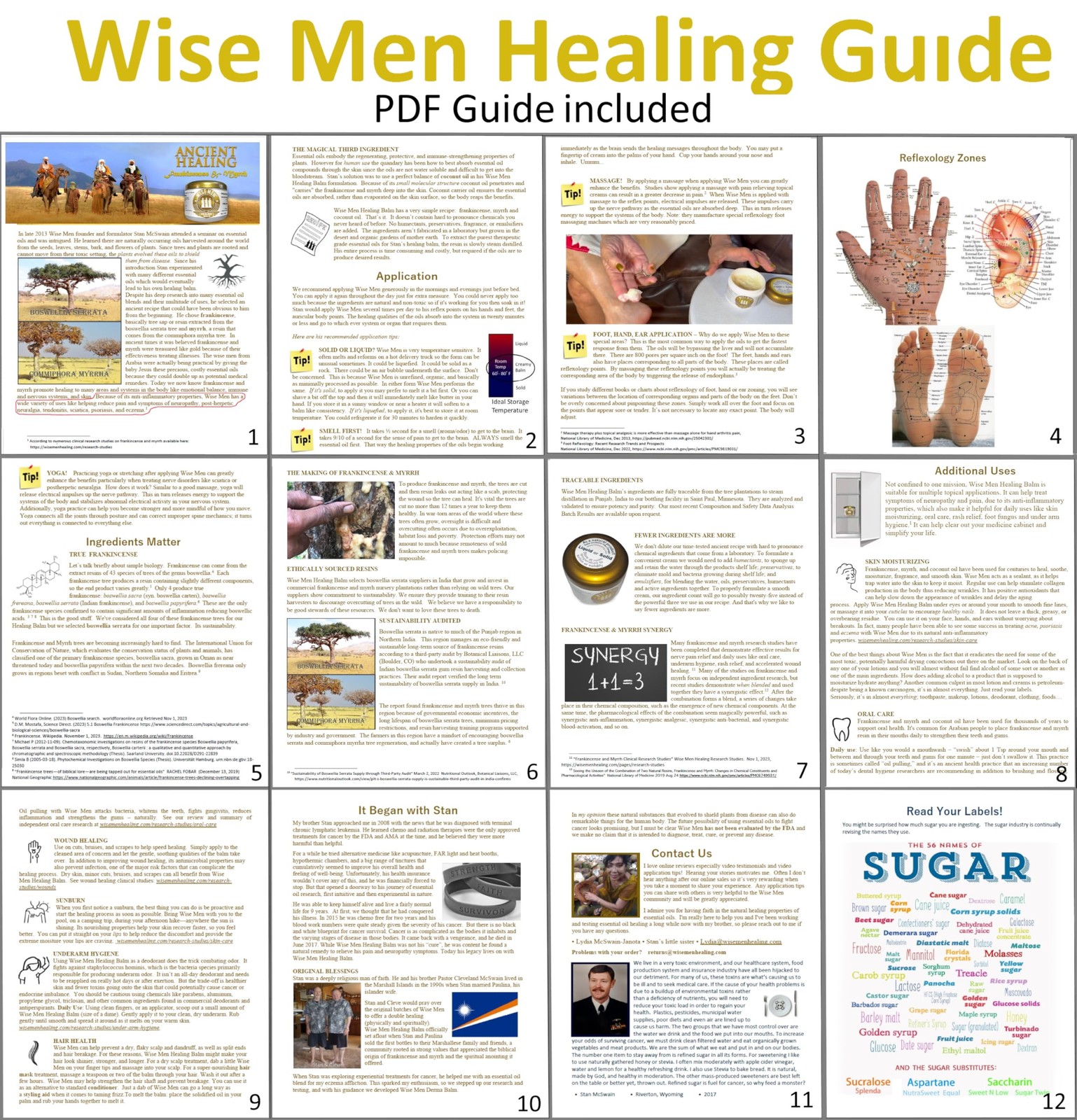 Healing Balm with Myrrh and Frankincense Essential Oils for Neuropathy, Sciat…