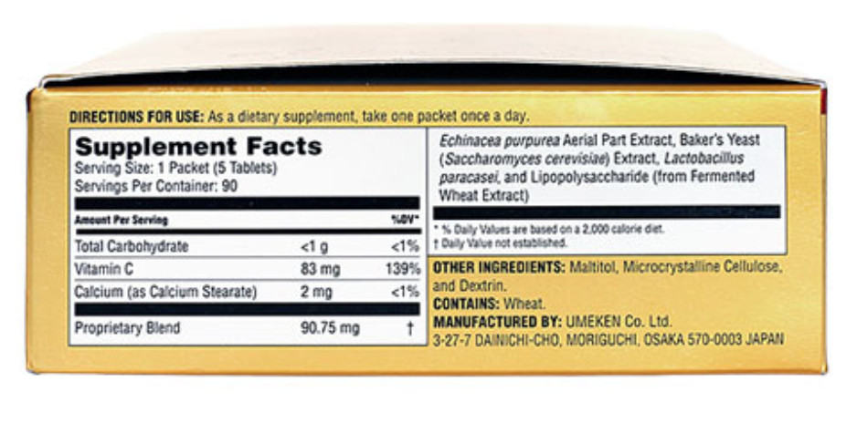 Umeken Lipopo – Lysaccharide, Echinacea, Lactic Acid Bacteria (3 Months) Japan