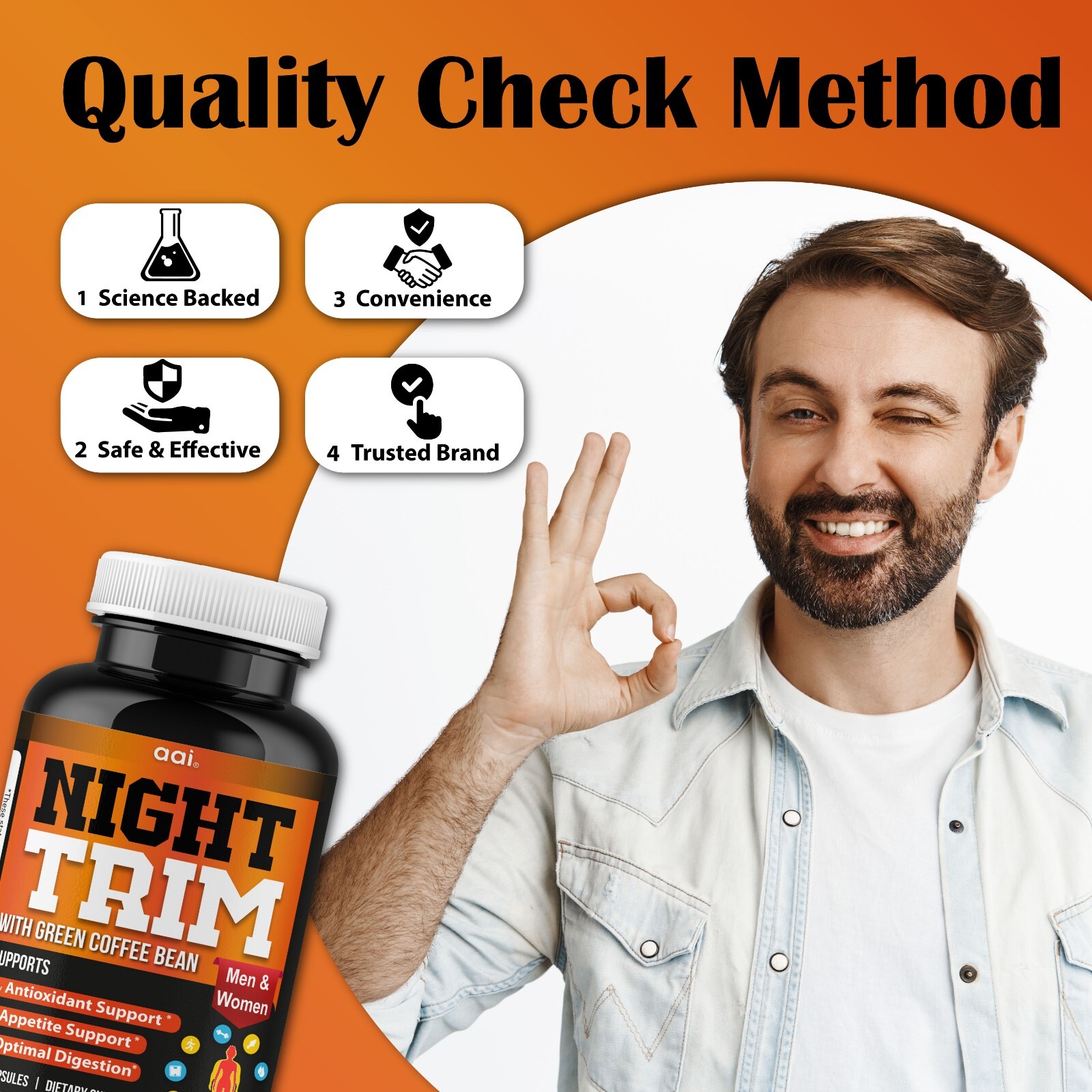 Night Time Fat Burner for Weight Loss Support Appetite Suppressant, Carb Blocker