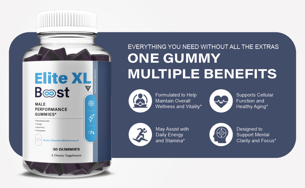 Elite XL Boost Gummies, EliteXL Boost Male Performance (30 Gummies)