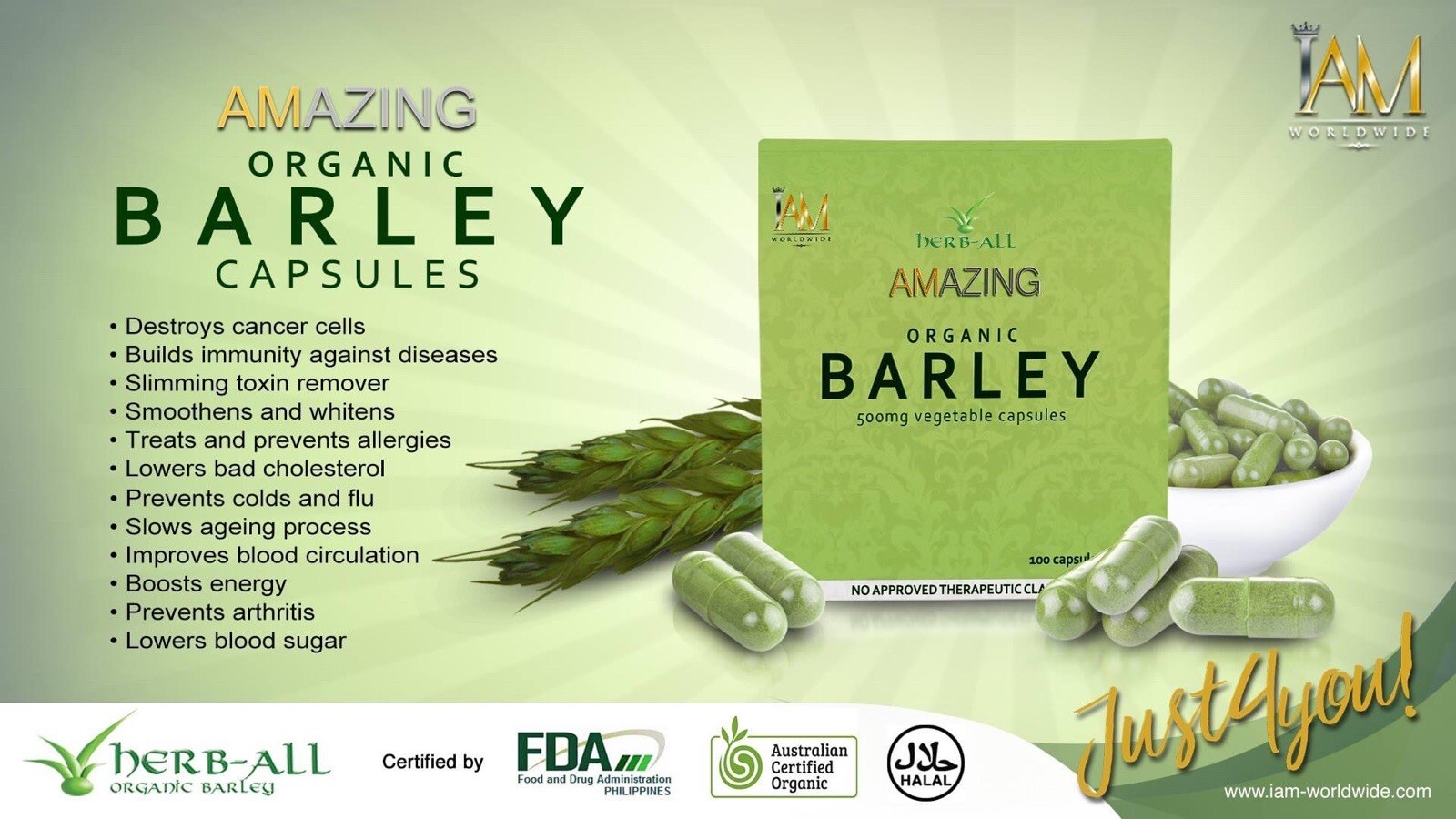Amazing Pure Organic Barley Capsule(new Packaging)