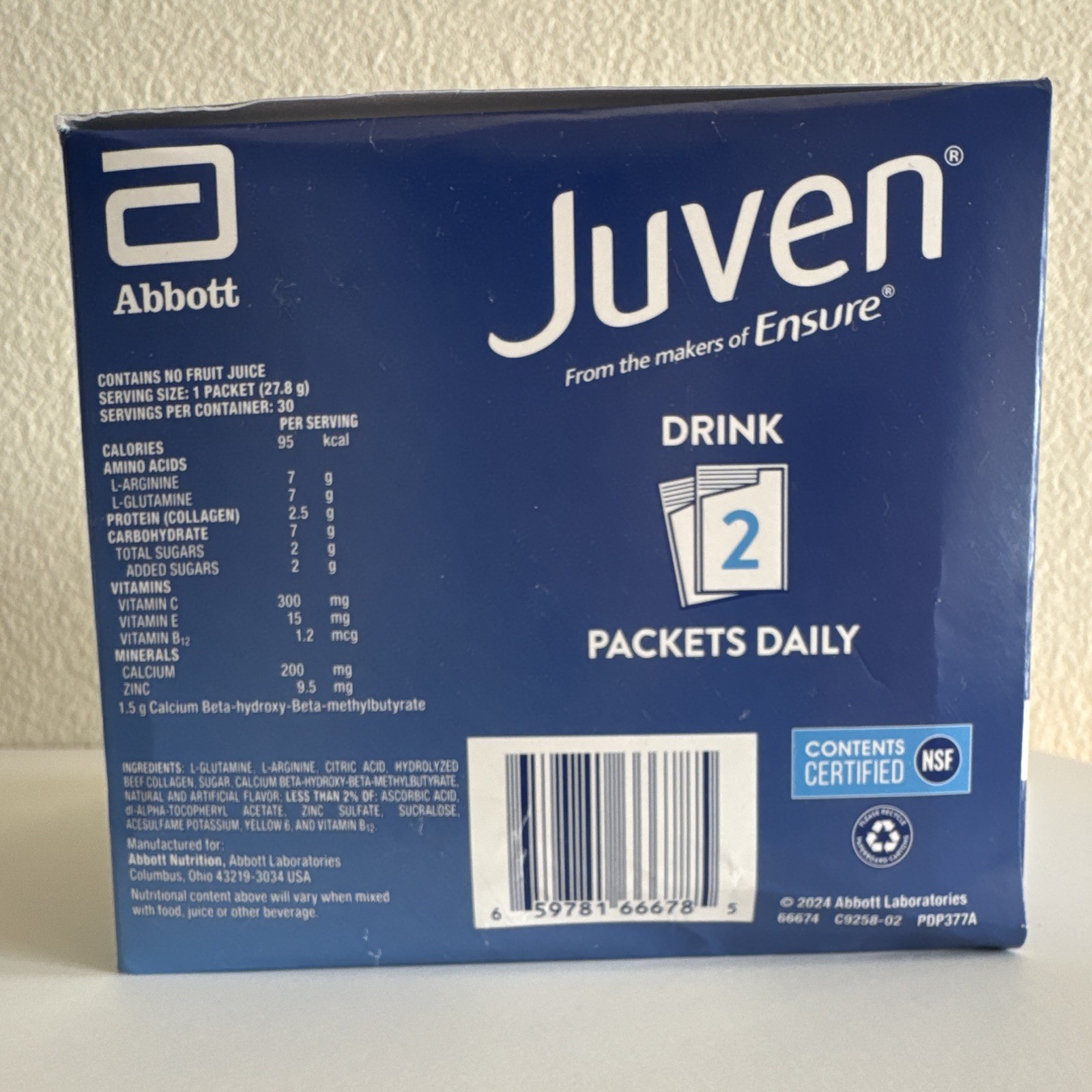 Abbott Juven Nutrition Powder Wound Healing Support Orange 30 Packets 29.4 oz