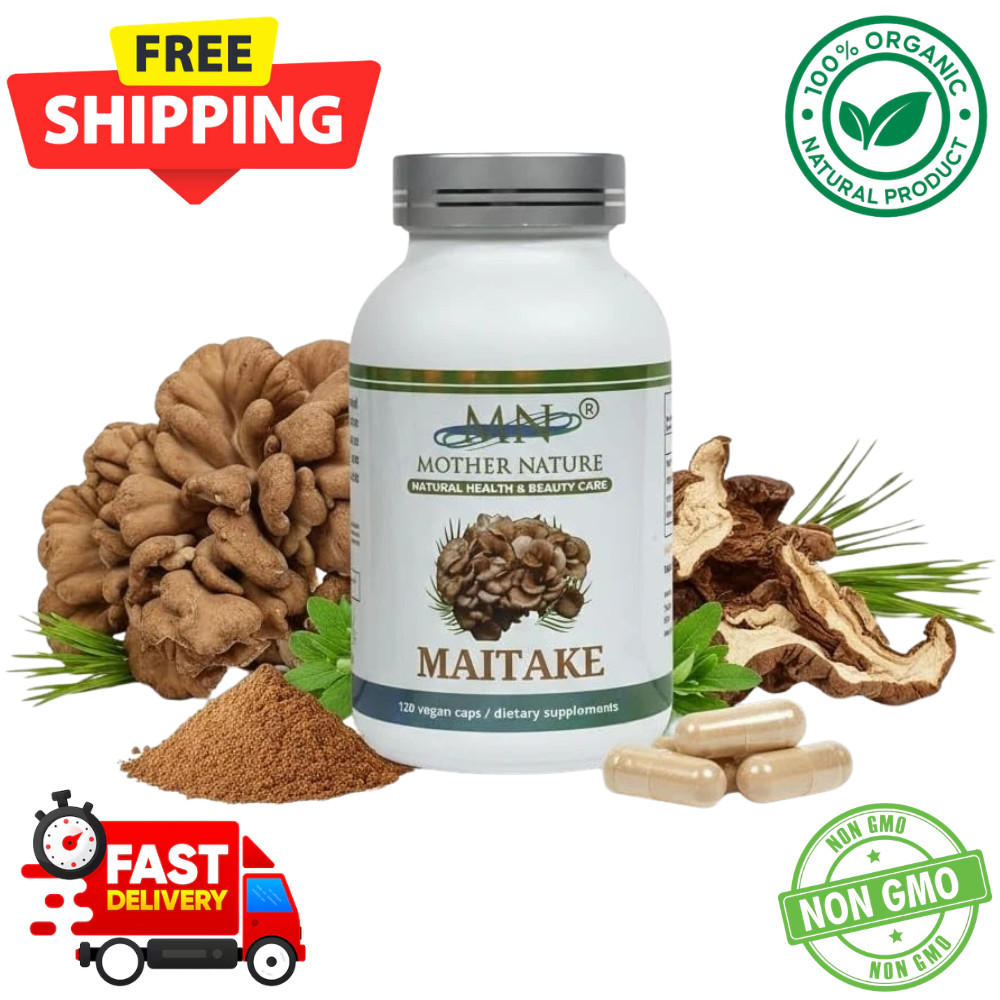 Mother Nature Maitake Mushrooms Organic Herbal Supplement For Liver Support
