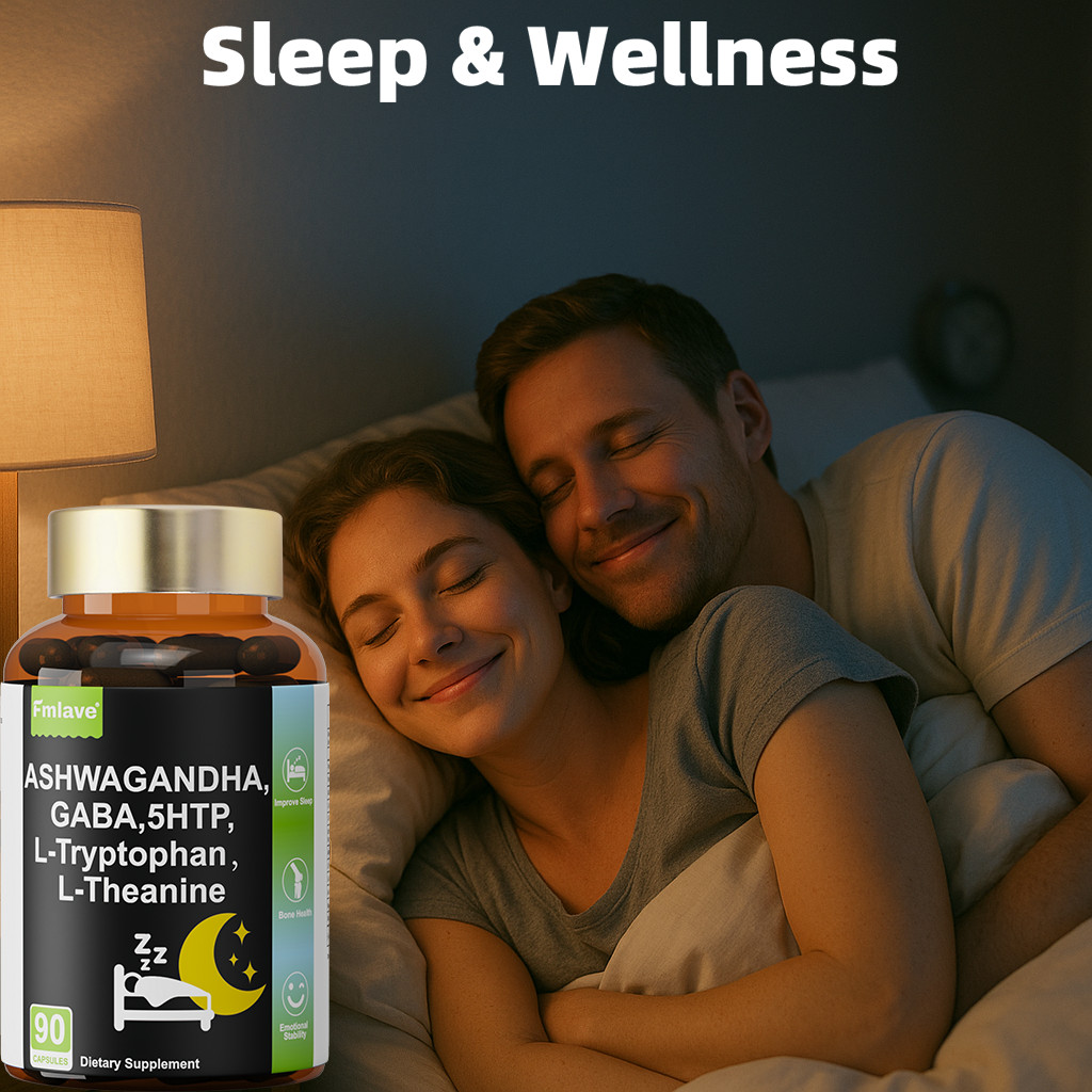 GABA 750mg 5-HTP 200mg L-Tryptophan 500mg L-Theanine 200mg Ashwagandha Sleep Aid