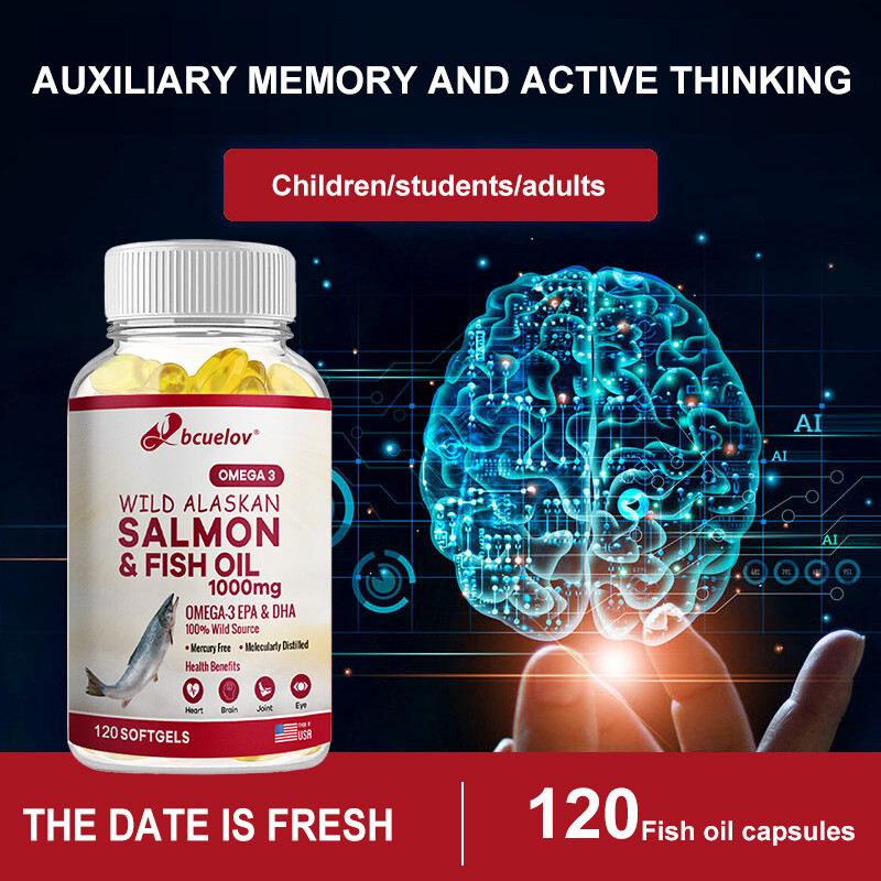 Omega 3 Fish Oil 1000mg Caps 180mg EPA 120mg DHA with Vitamin E 30/60/120Caps