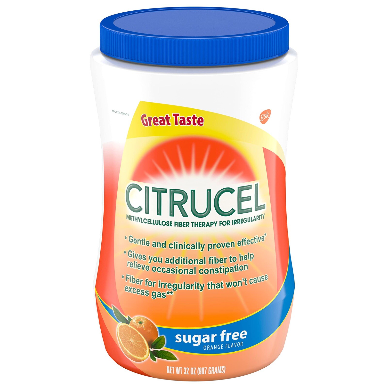 Citrucel Fiber Therapy Powder, Orange 🍊 32 Ounces