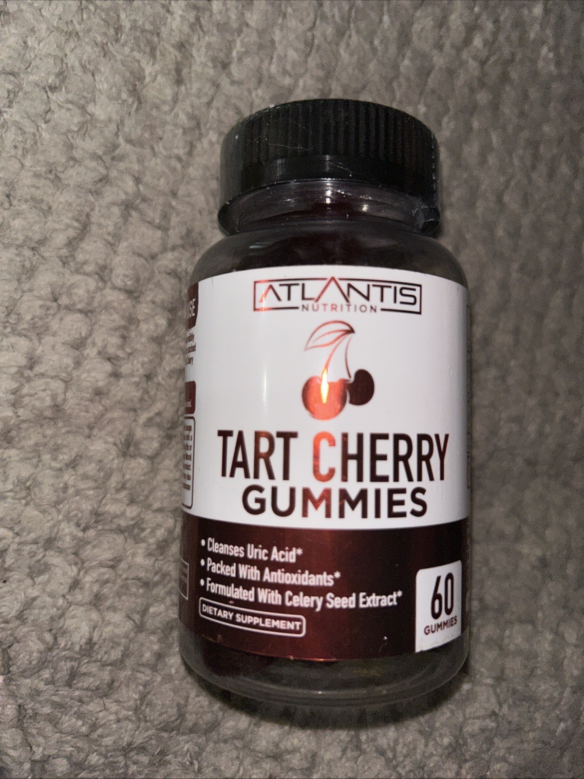 Atlantis Nutrition Tart Cherry Gummies with Celery Seed 60 Count (Pack of 1)