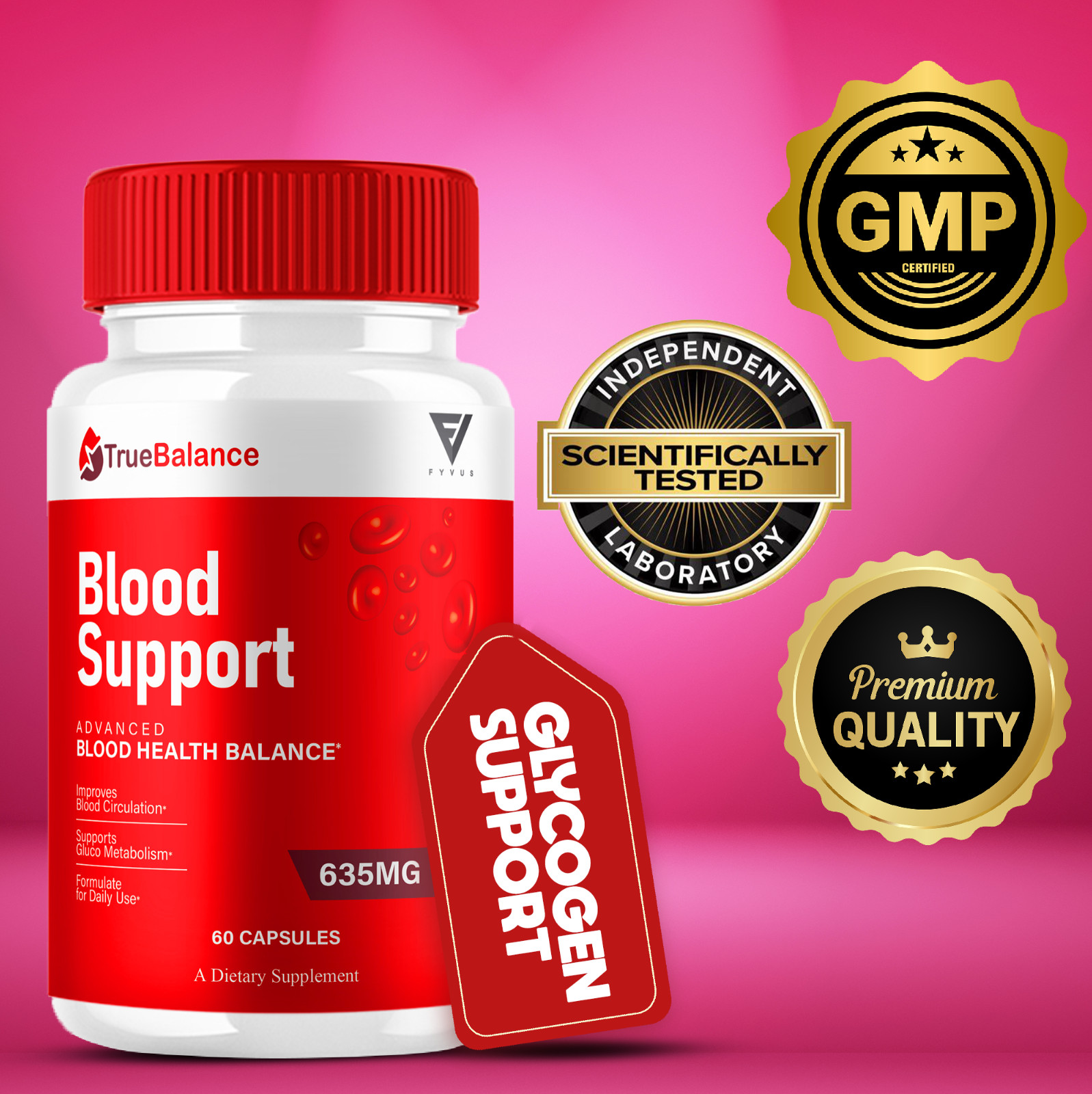 (5 Pack) TrueBalance Blood Support, True Balance Advanced Formula (300 Capsules)