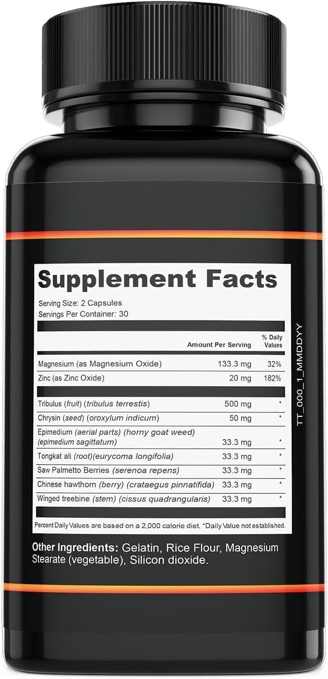 Valdivia Iron Pump 60 Capsules Men’s Health Supplement Made in USA Male Support