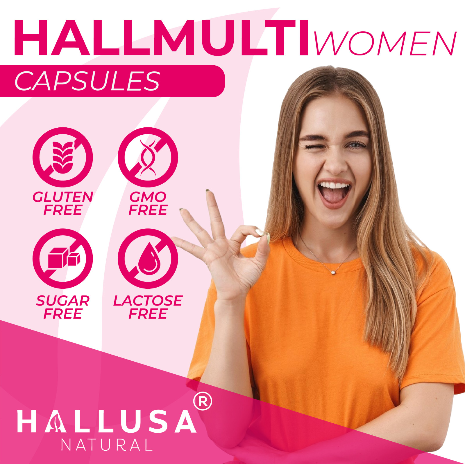 “HALLMULTIVIT Women’s Multivitamin Health – Vitality & Wellness – 60 Tabs “