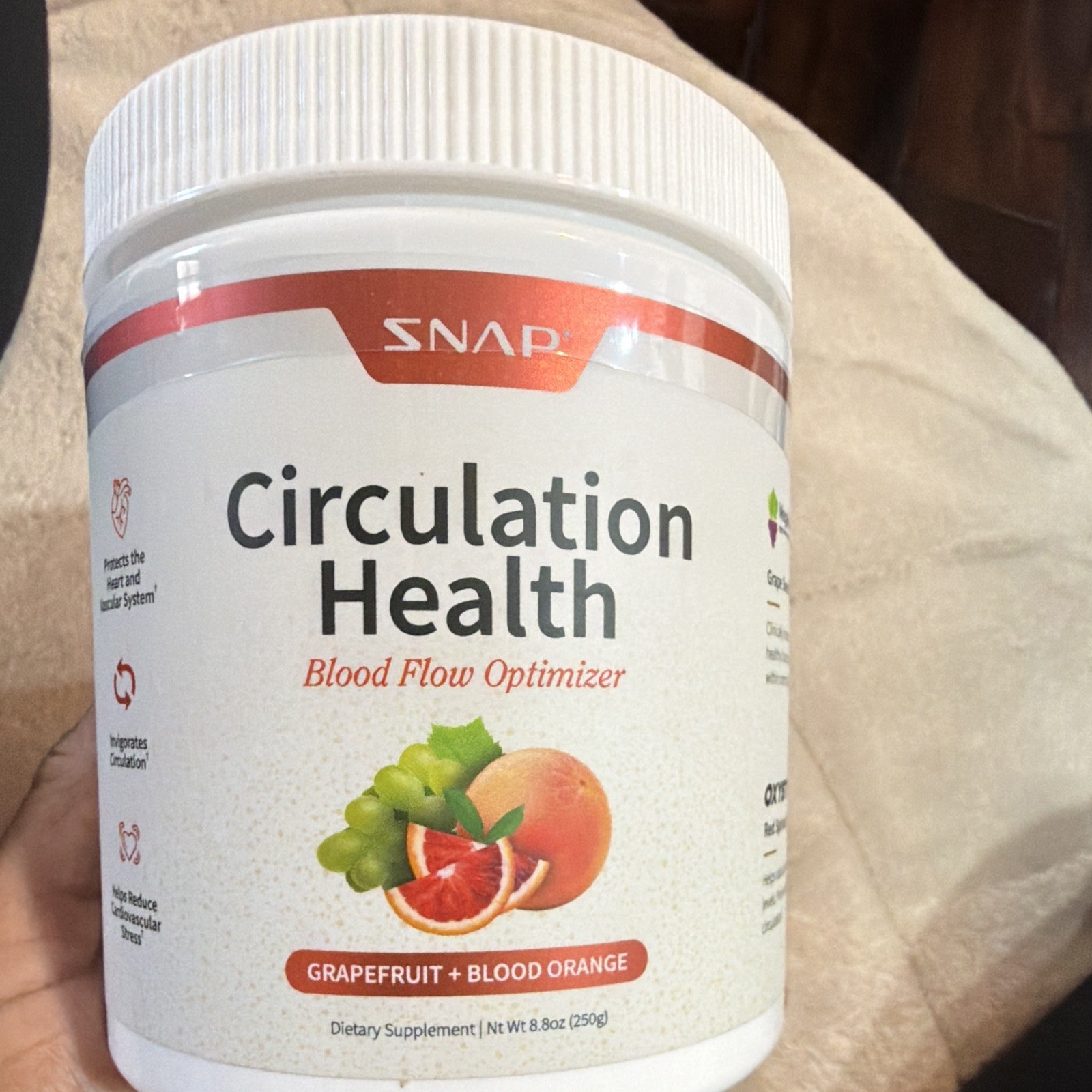 SNAP Supplements Circulation Health Powder 8.8oz Exp 08/2026