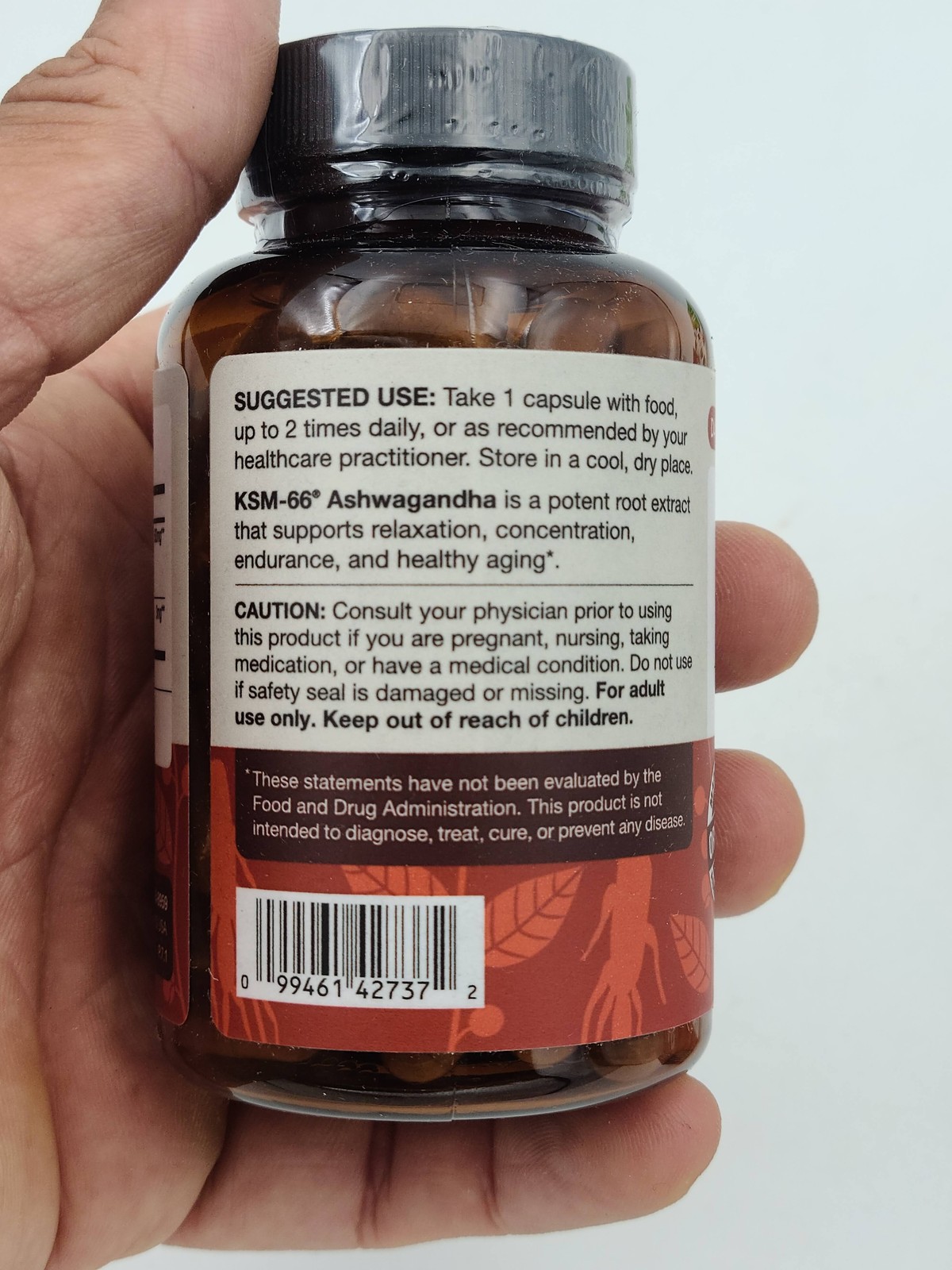 Daily Nutra KSM-66 Ashwagandha 600mg 90 Capsules Organic Relaxation Endurance