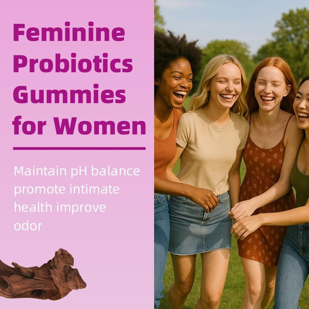 1/2/3 Probiotics Gummies for Women Tropical Pineapple Flavor Supports PH Balance