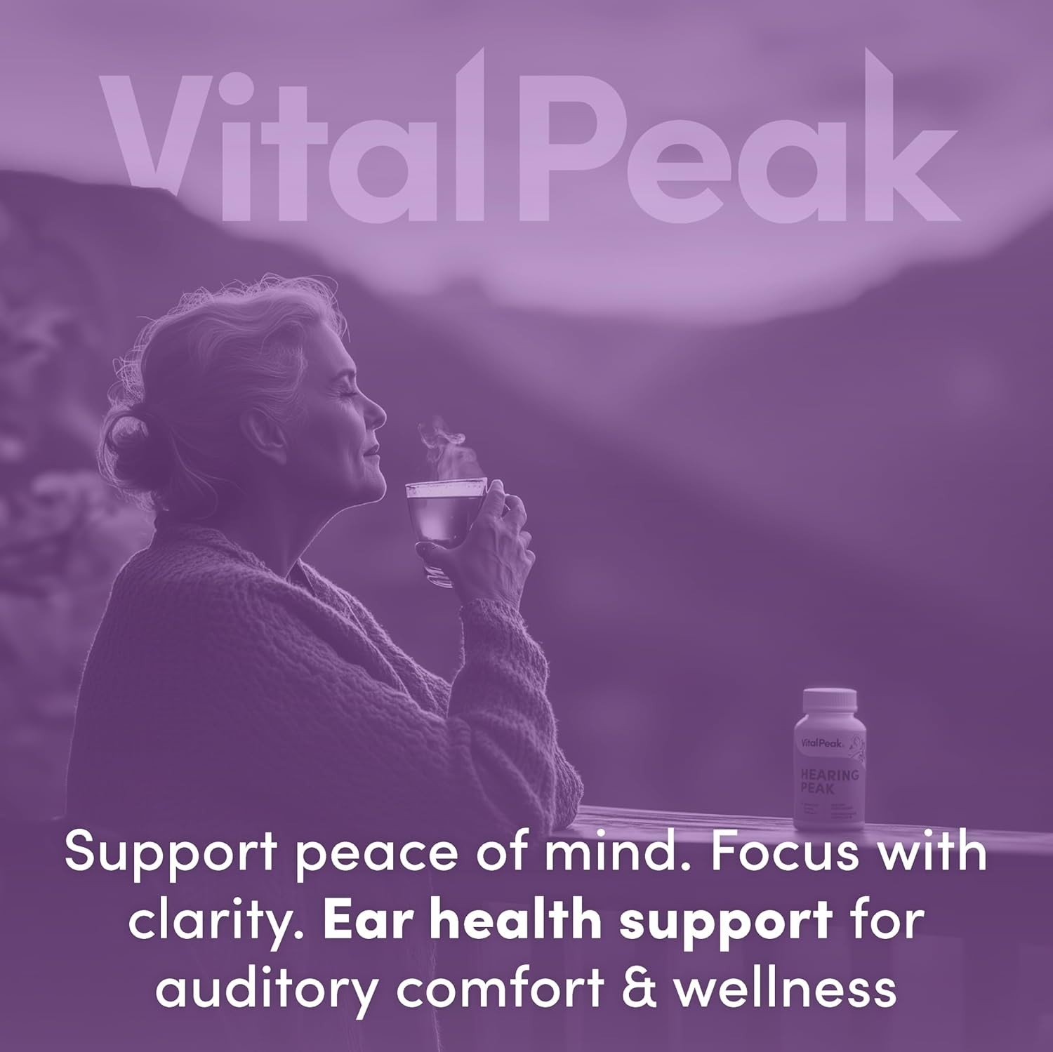 Hearing, Ear & Auditory Support Supplement Ginkgo Biloba Green Tea Pine Bark