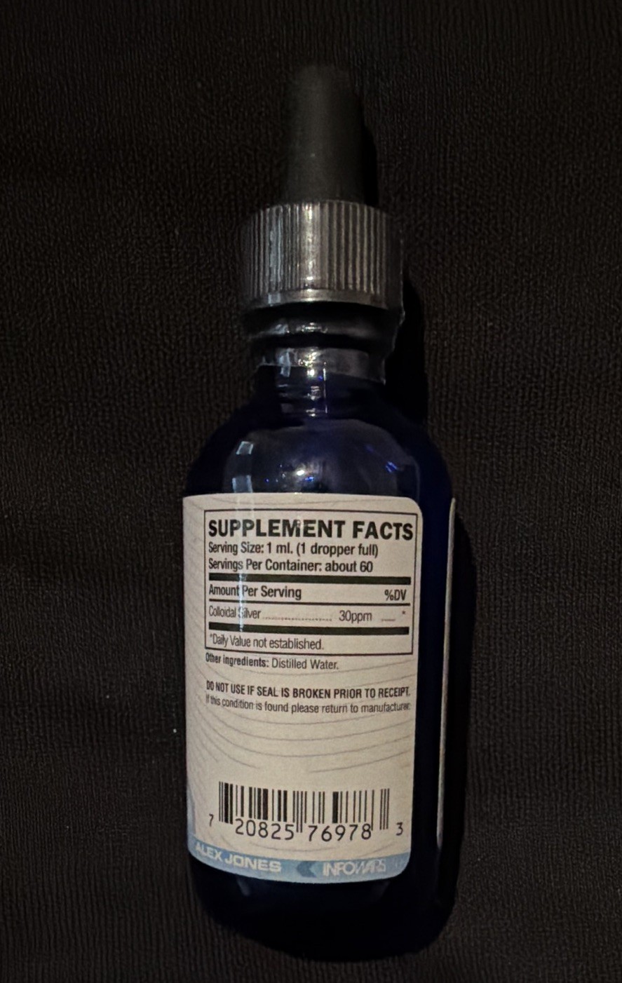 Infowars Life Silver Bullet Colloidal Silver Liquid General Wellness 2 fl oz