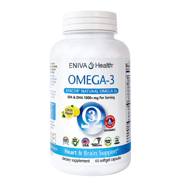 Eniva Premium UltraPure Fish Oil Omega-3 (60 Softgels)