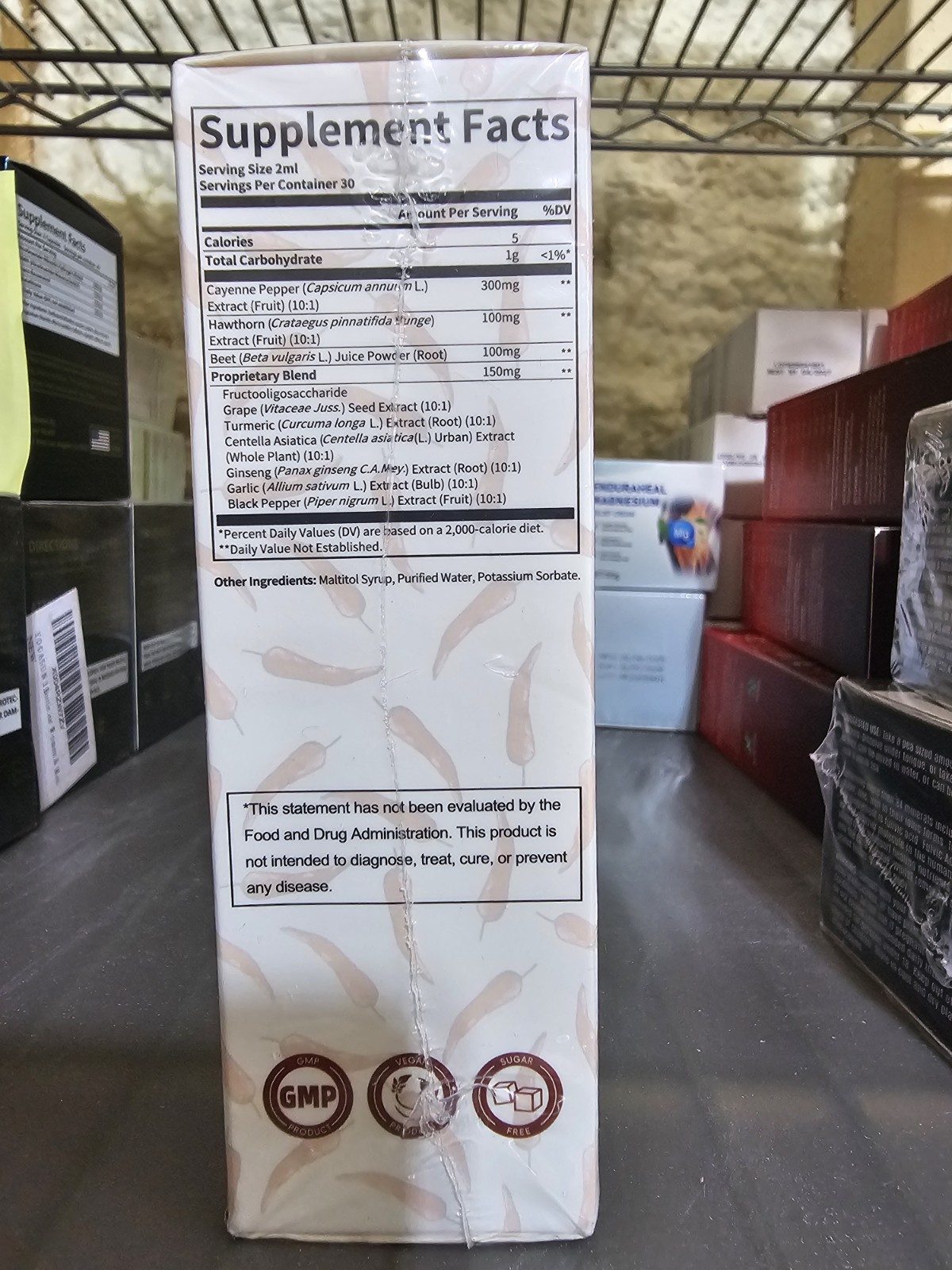 Alliwise Cayenne Pepper Hawthorn Liquid Drops 2 fl oz Vegan Non-GMO