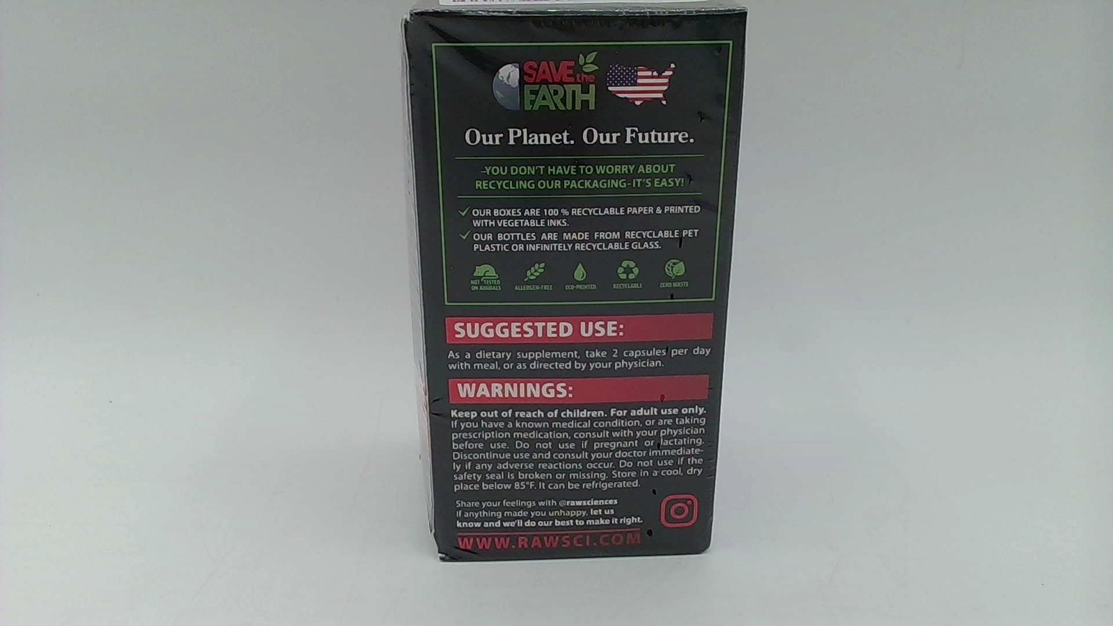 Raw Science Fadogia Agrestis Workout Support Enhanced Boost Vegan 60