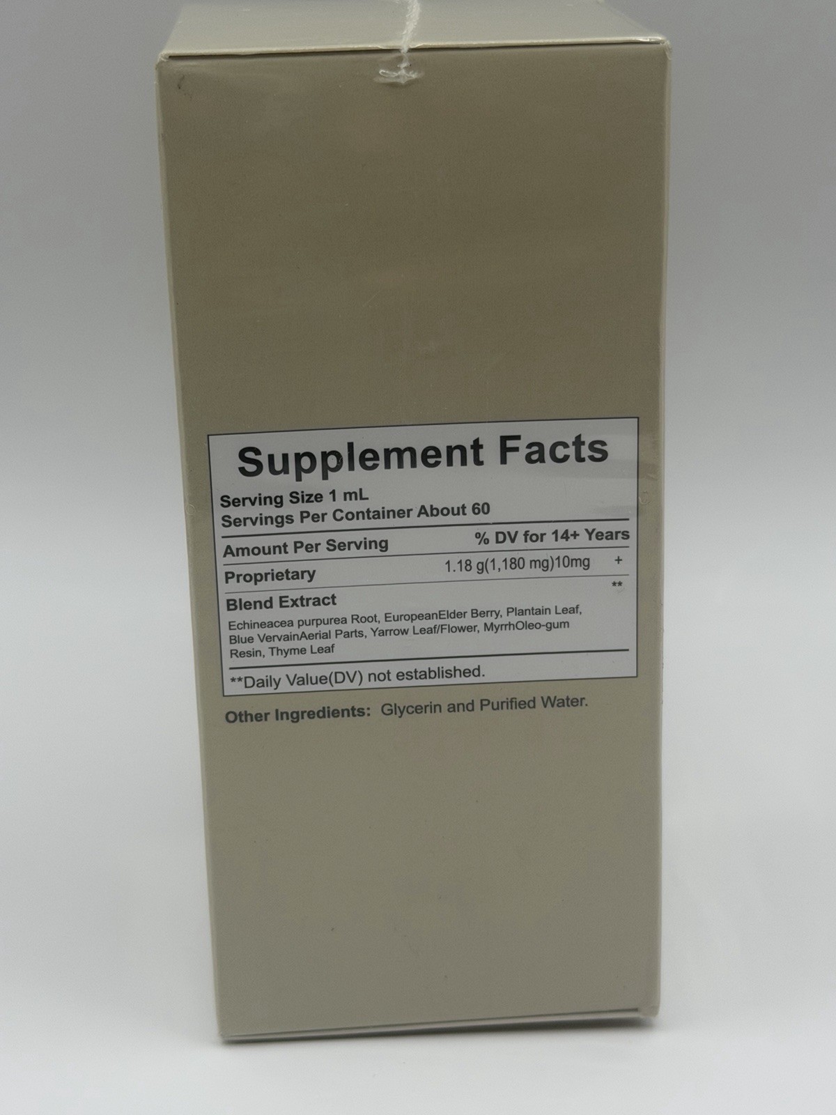Lymphatic Detox Herbal Drops Echinacea Elderberry Plantain 2 fl oz Exp 10/2027 D
