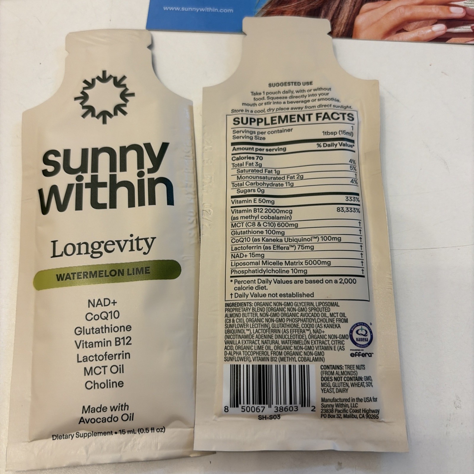 Longevity – Liposomal NAD+ Glutathione Supplement W/Liquid NAD+, Coq10, B12, MCT