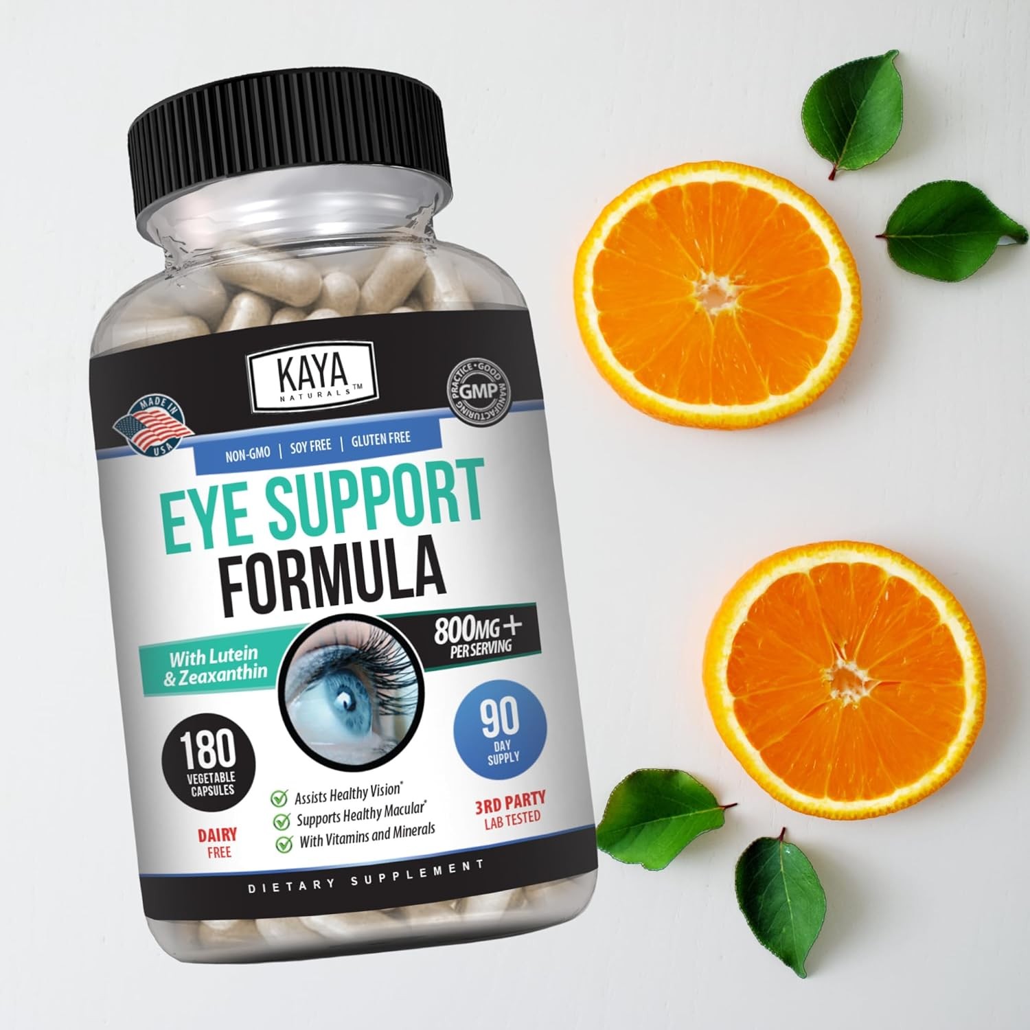 Kaya Naturals Eye Health Supplement – Lutein & 180 Count (Pack of 1)