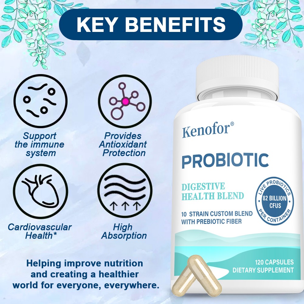 Probiotic 10 Strain Custom Blend Improve Bloating Constipation 30/60/120Capsules