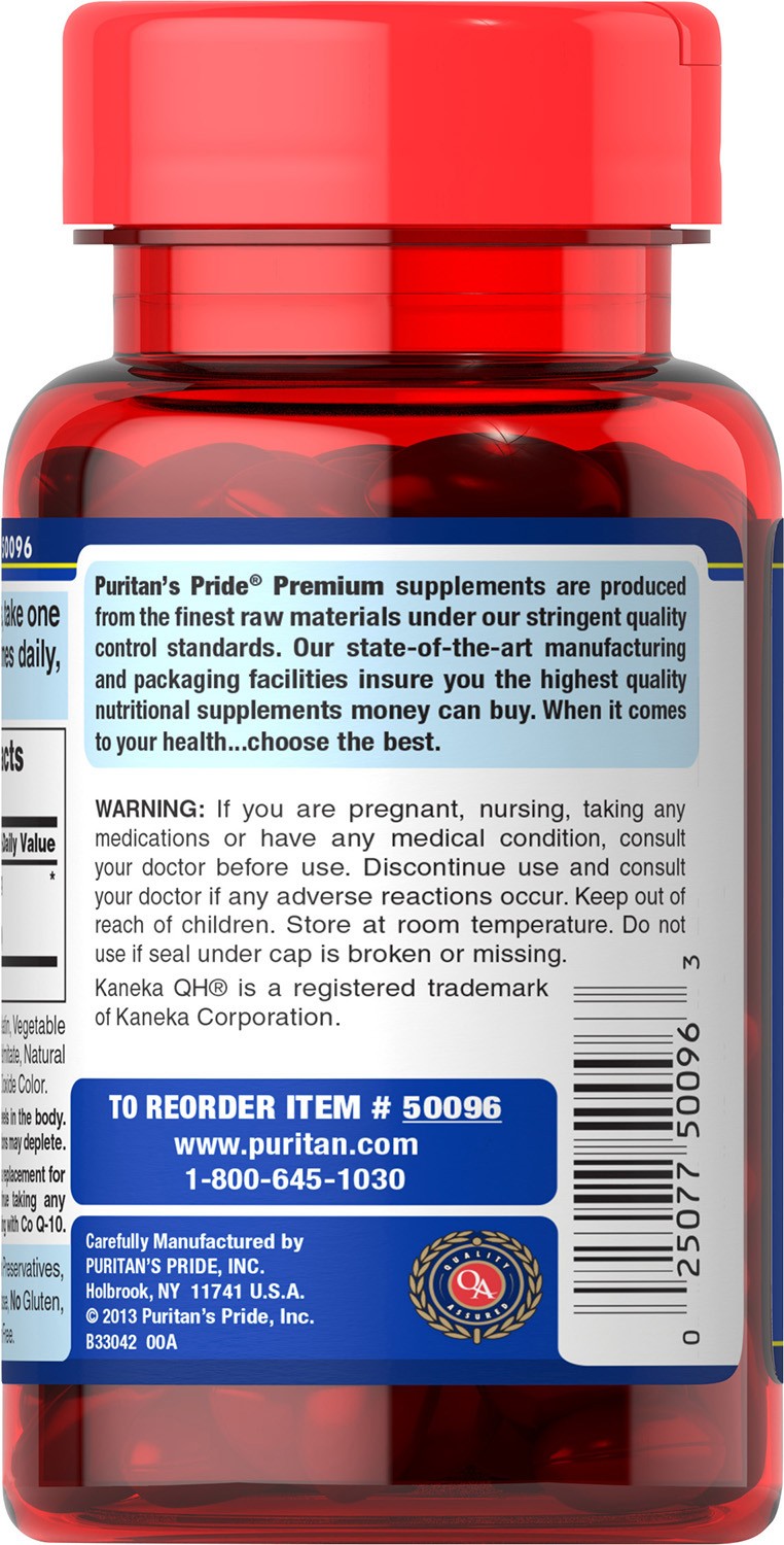 Puritan’s Pride Ubiquinol 200 mg – 60 Rapid Release Softgels