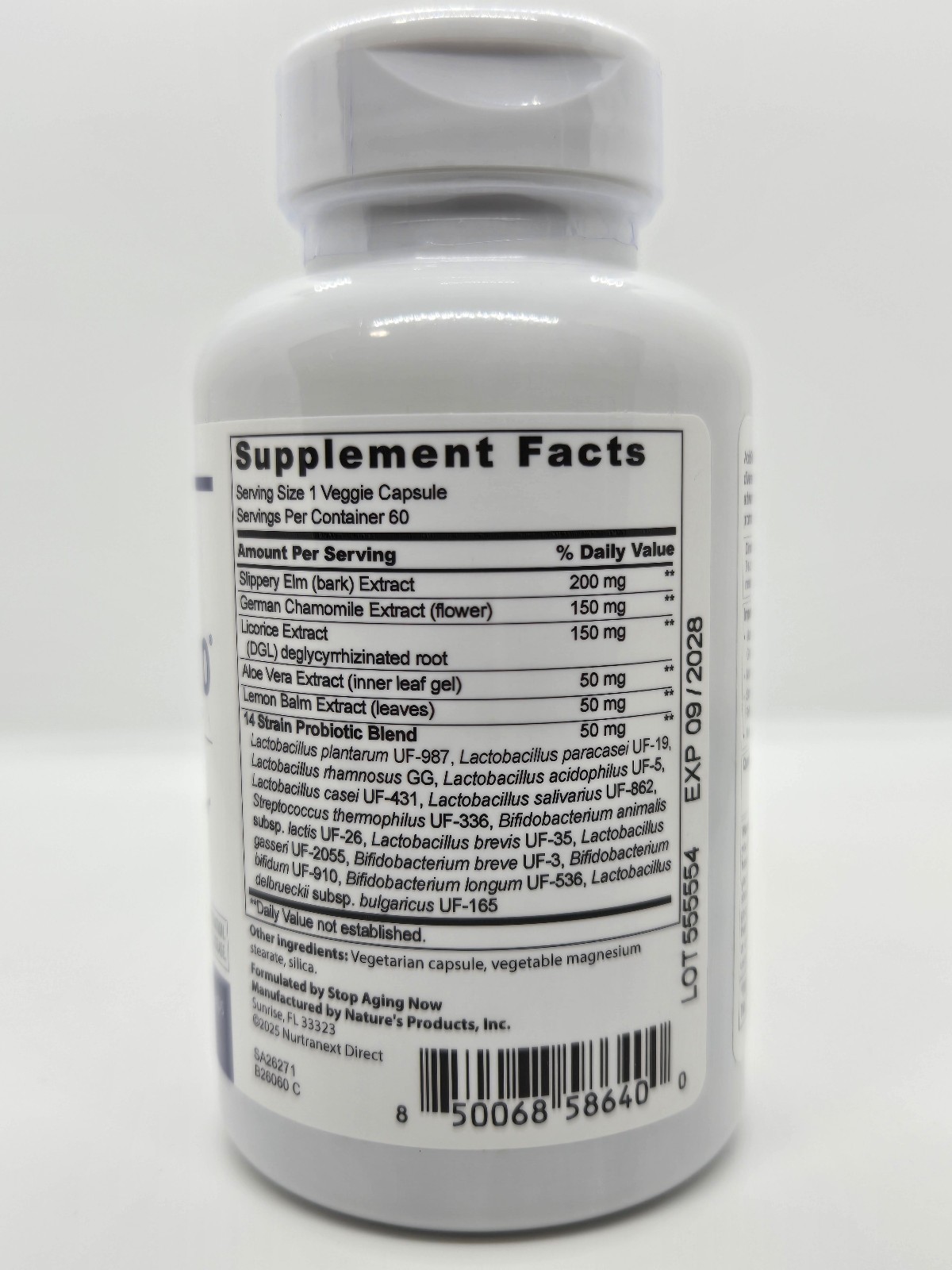 Acid Relief 360 ULTRA Stop Aging Now Digestive and Probiotic Support 60 Capsules