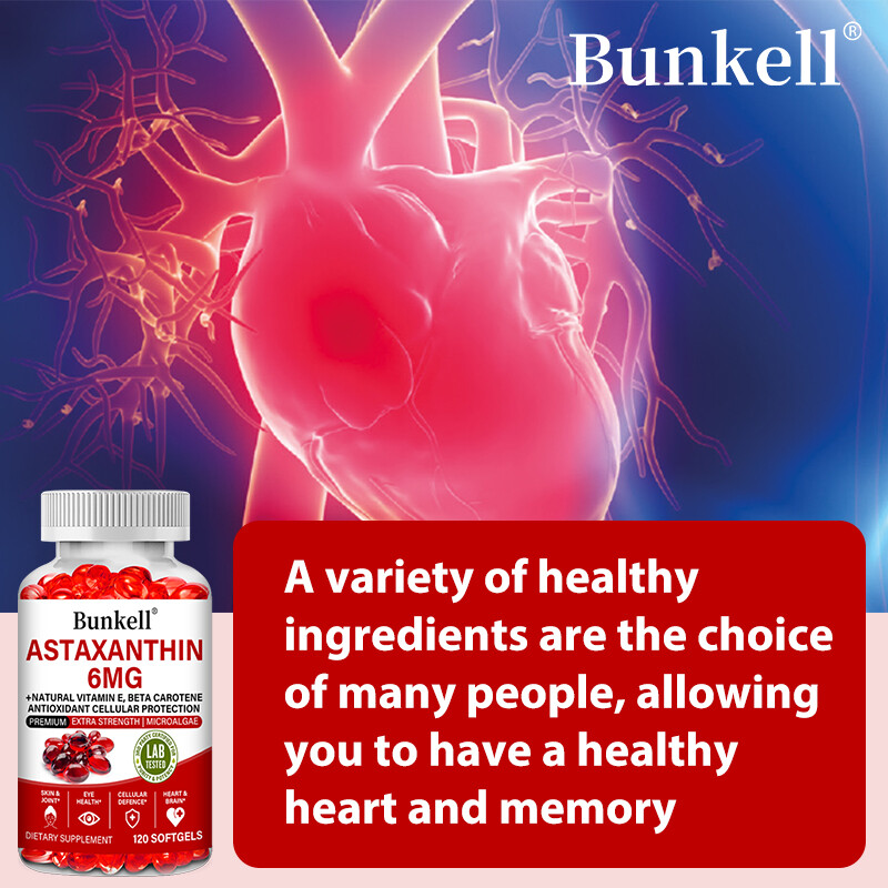 Astaxanthin 6mg – Brain, Skin, Eyes, Joints & Heart Health, Immune Support
